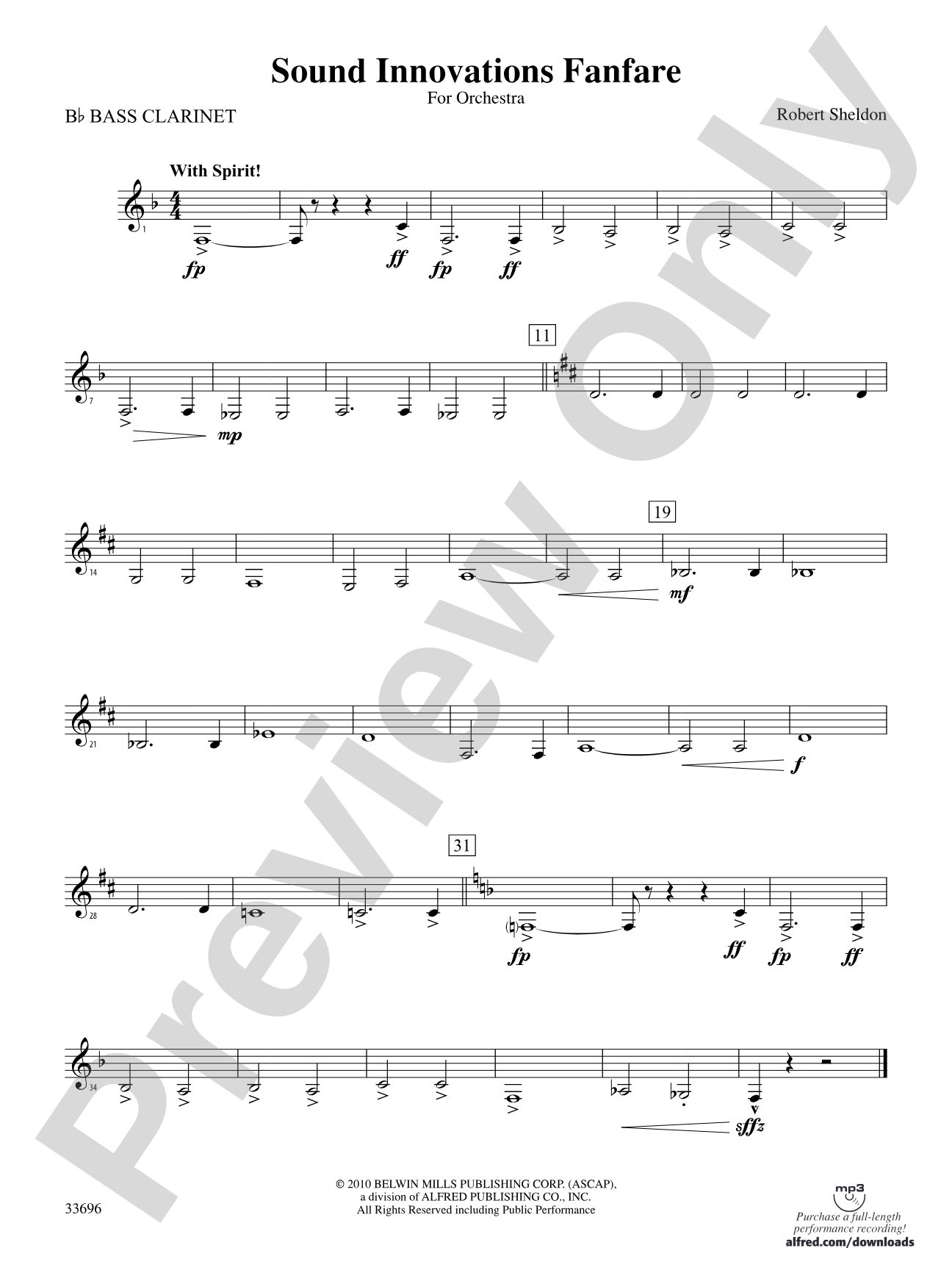 Sound Innovations Fanfare: B-flat Bass Clarinet