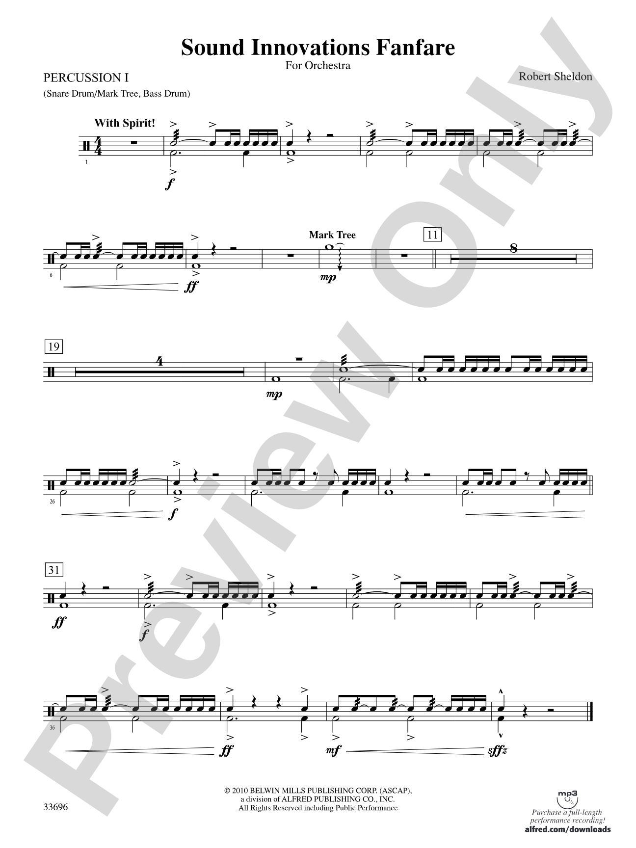 Sound Innovations Fanfare: 1st Percussion