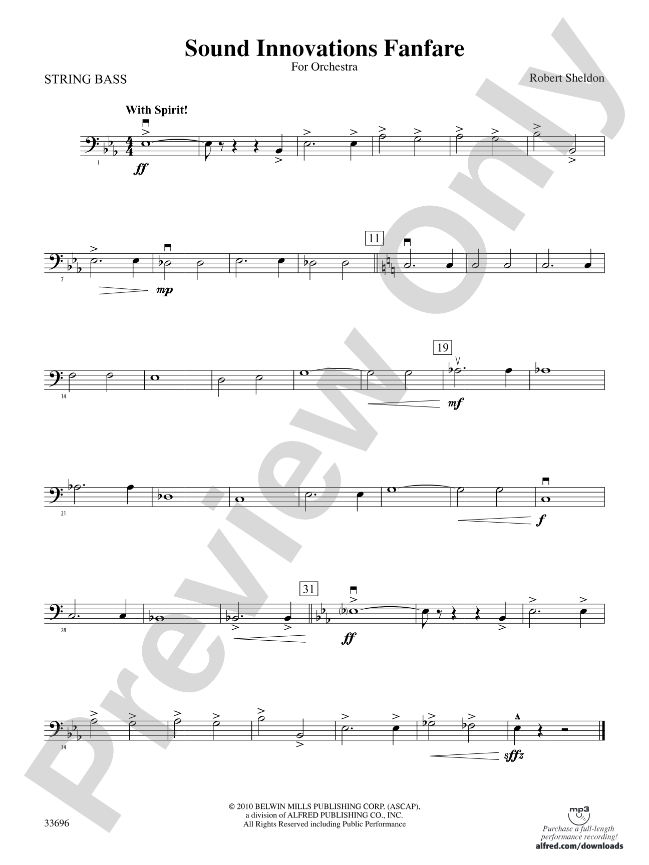 Sound Innovations Fanfare: String Bass