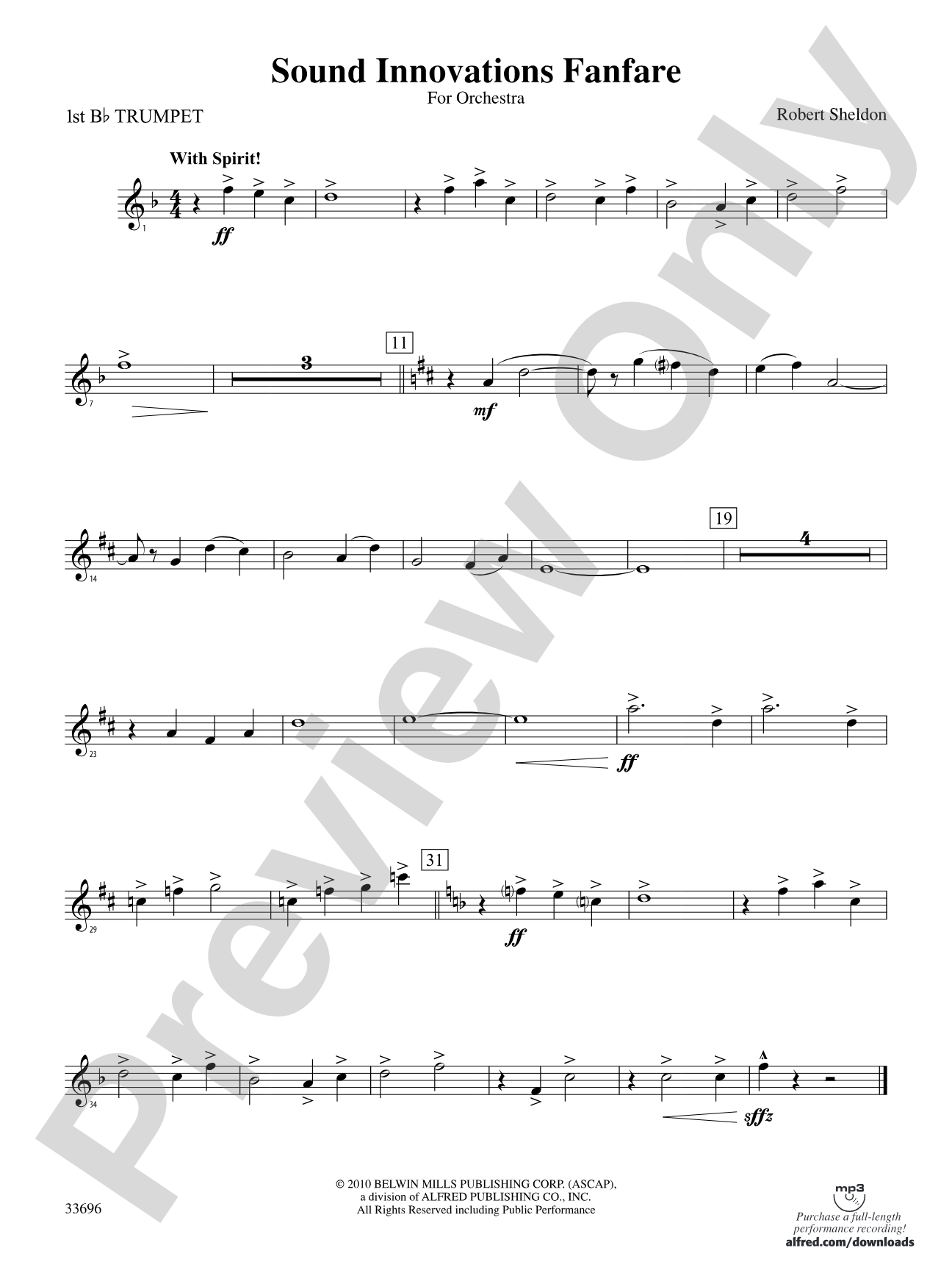 Sound Innovations Fanfare: 1st B-flat Trumpet