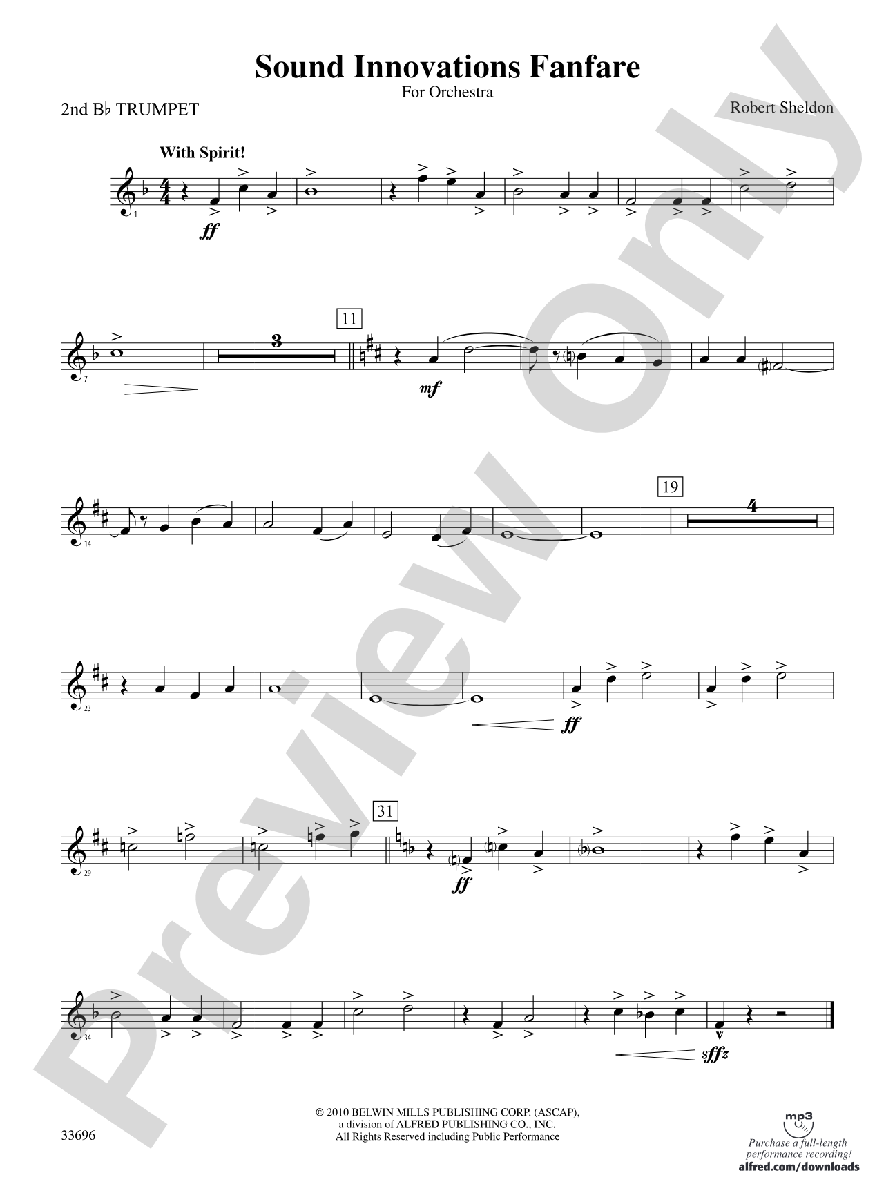Sound Innovations Fanfare: 2nd B-flat Trumpet