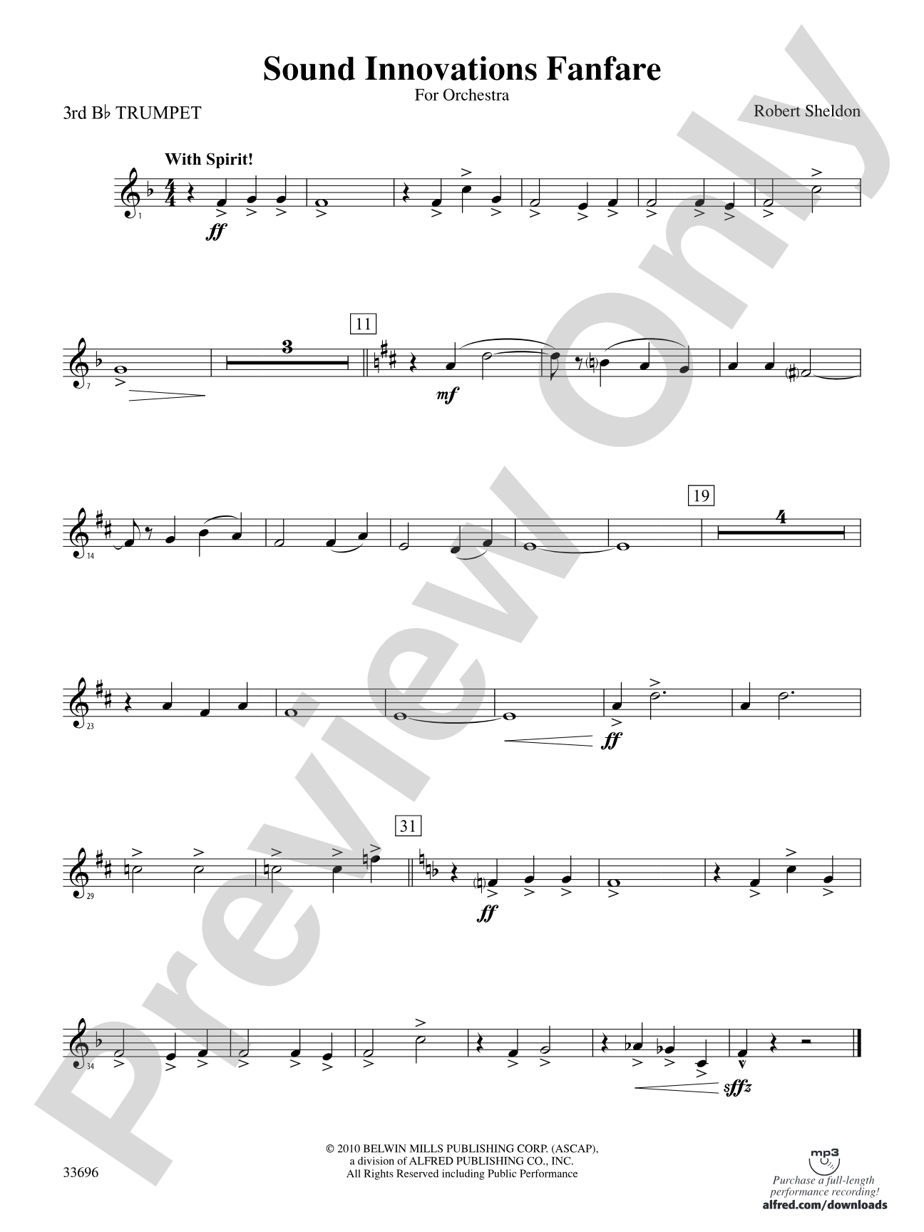 Sound Innovations Fanfare: 3rd B-flat Trumpet