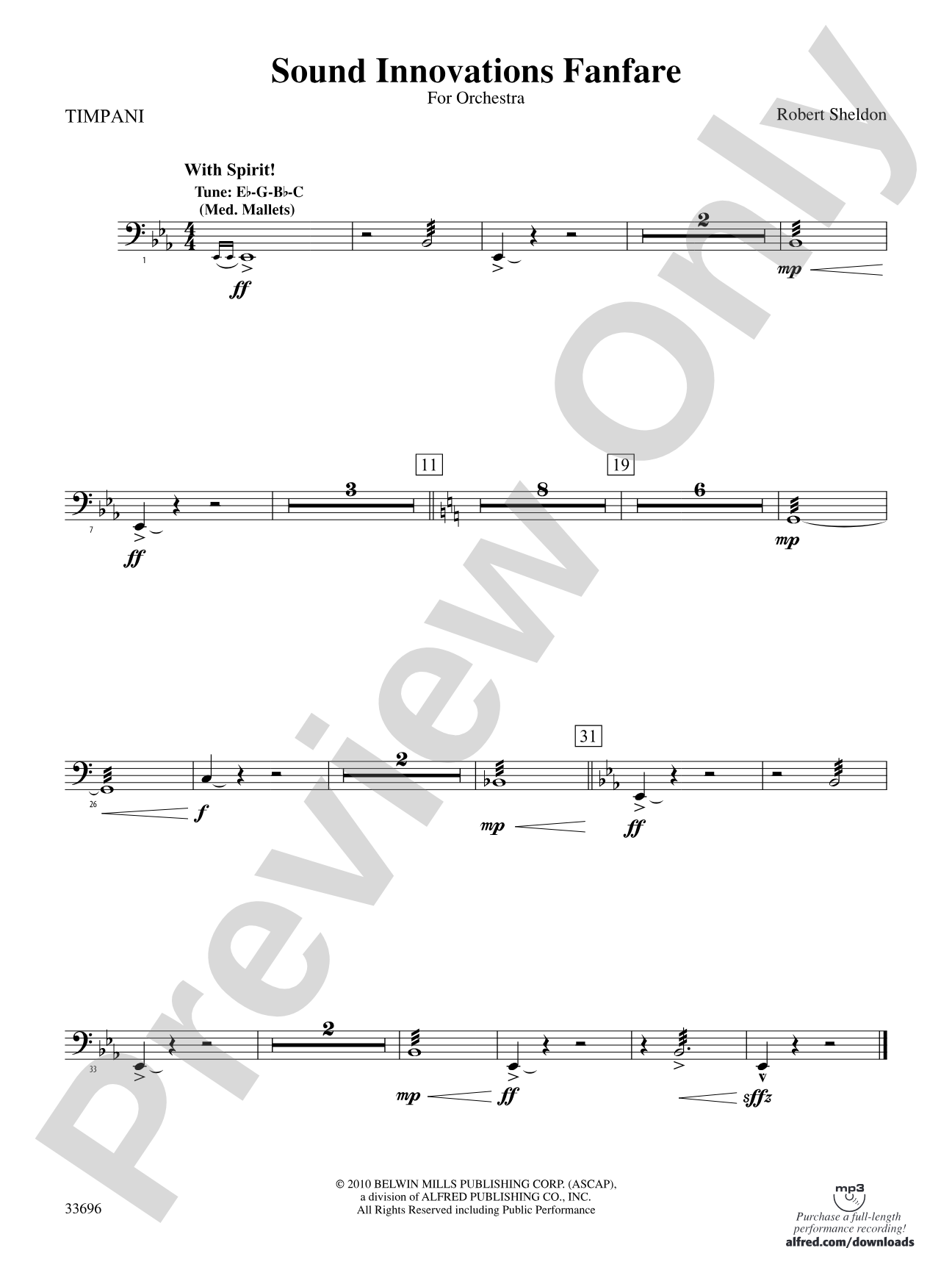 Sound Innovations Fanfare: Timpani