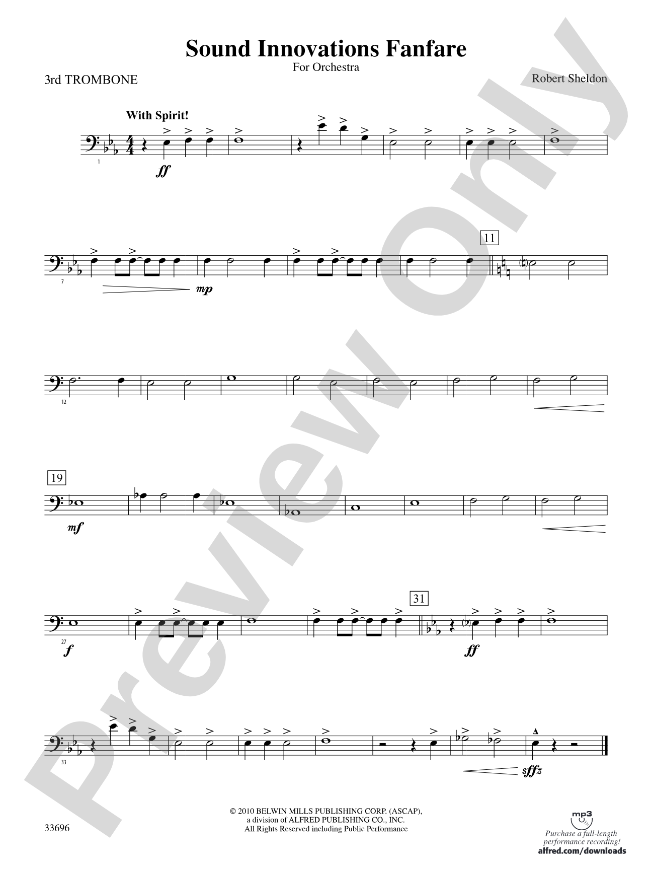 Sound Innovations Fanfare: 3rd Trombone