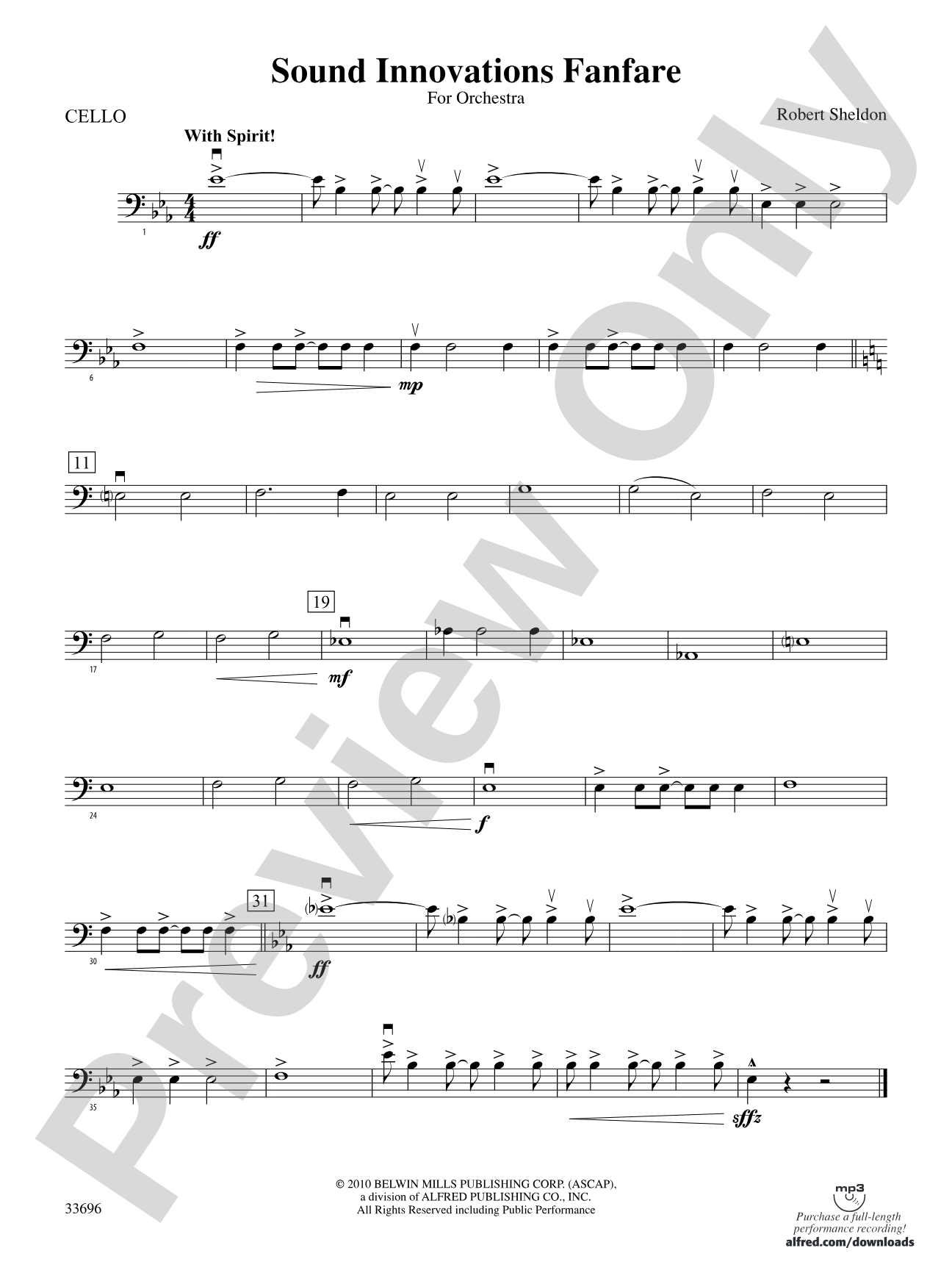 Sound Innovations Fanfare: Cello
