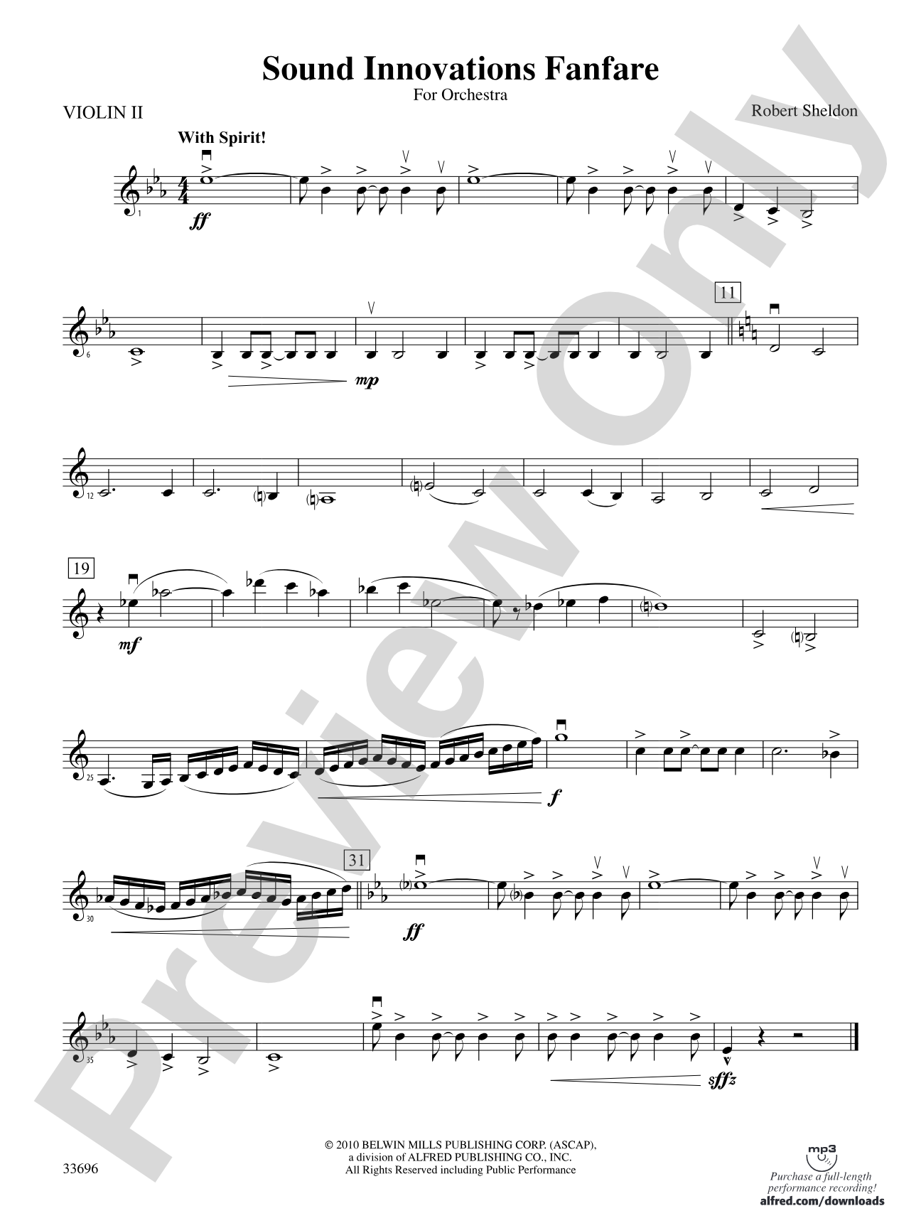 Sound Innovations Fanfare: 2nd Violin
