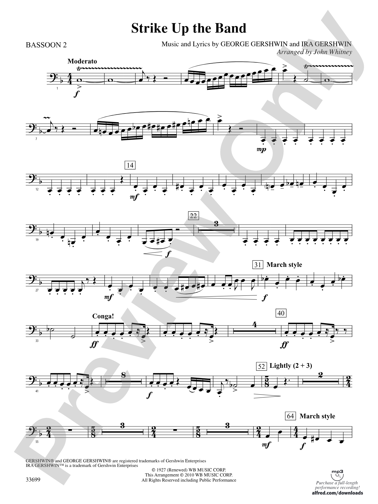 Strike Up the Band: 2nd Bassoon
