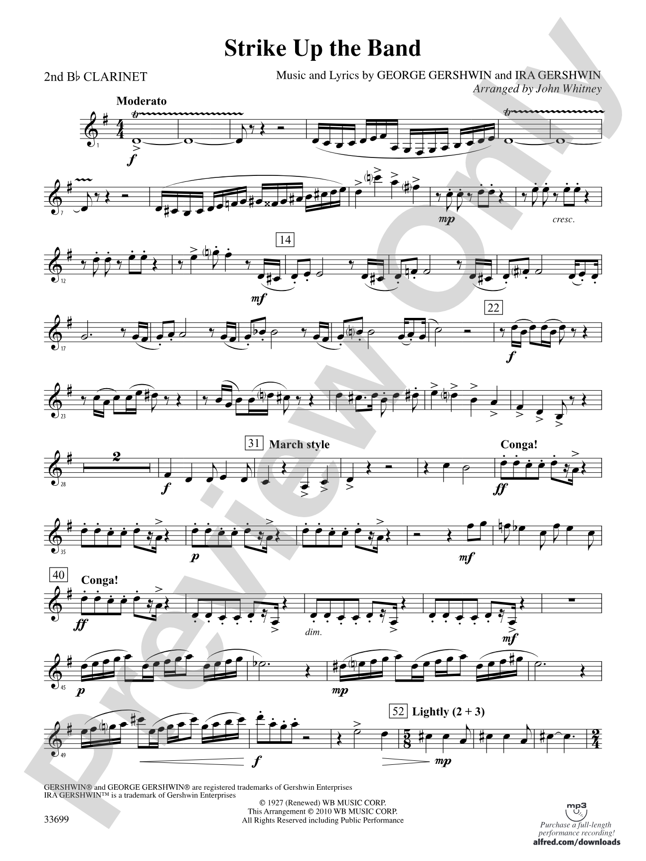 Strike Up the Band: 2nd B-flat Clarinet