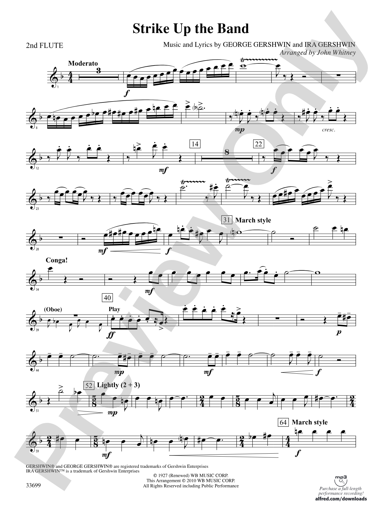 Strike Up the Band: 2nd Flute