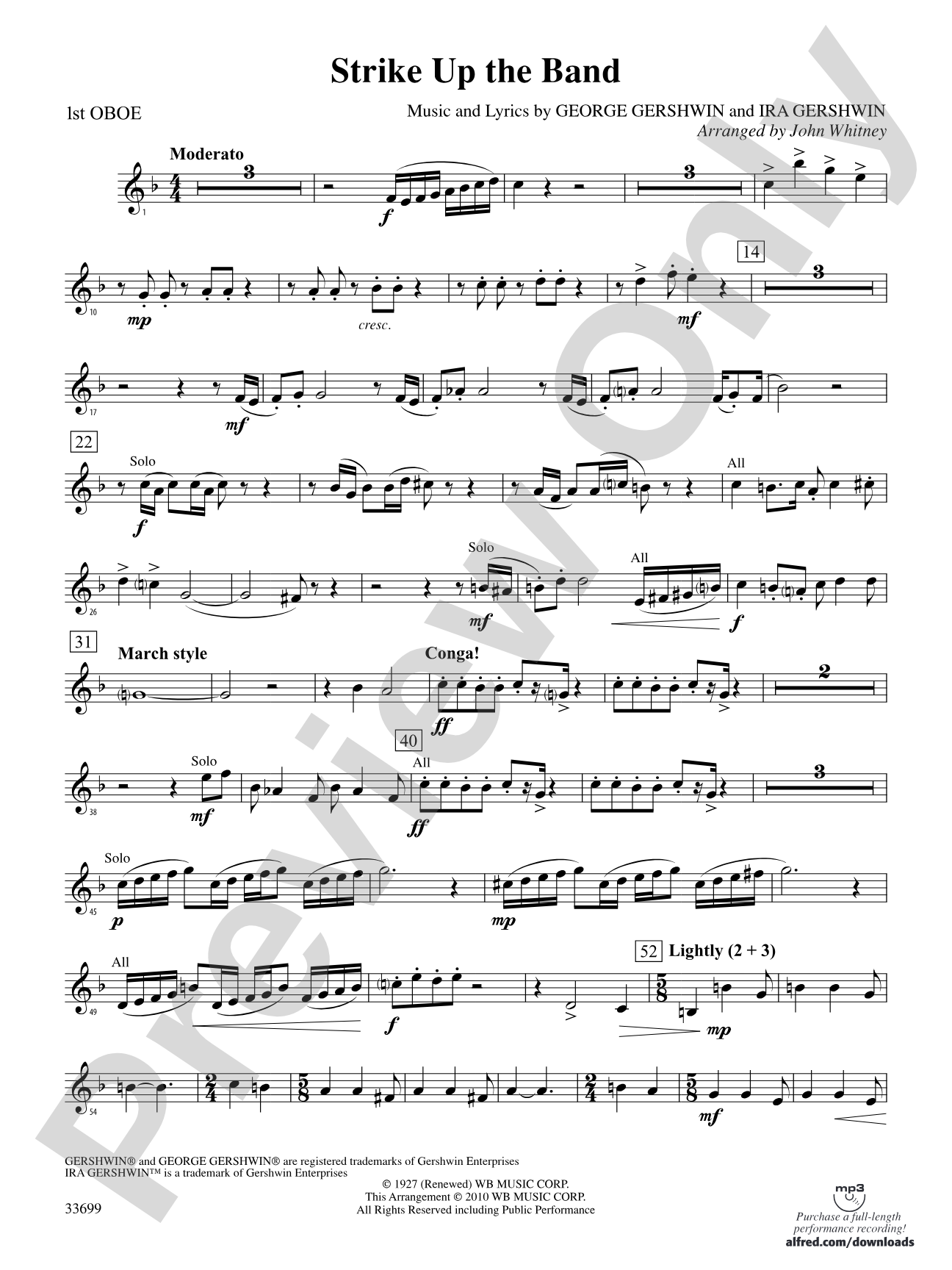 Strike Up the Band: Oboe