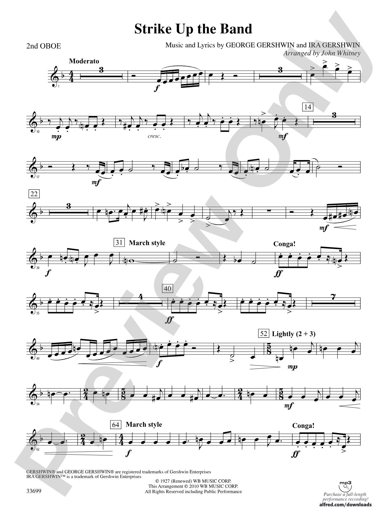 Strike Up the Band: 2nd Oboe