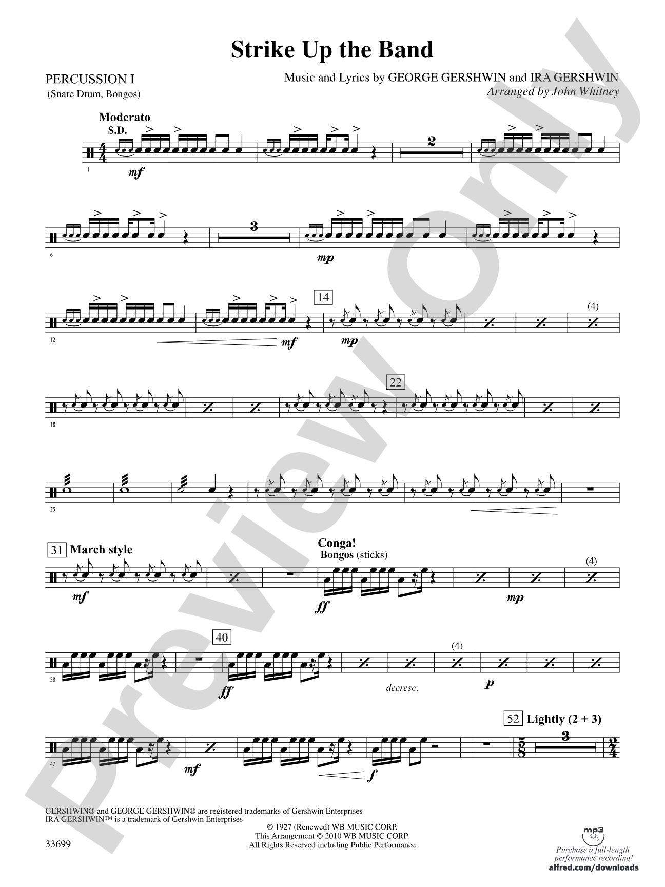 Strike Up the Band: 1st Percussion