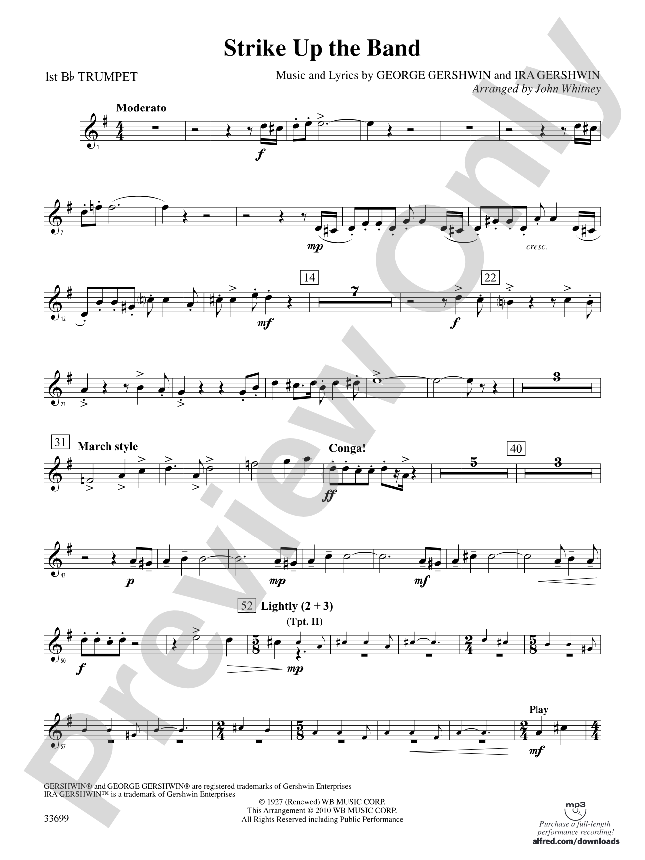 Strike Up the Band: 1st B-flat Trumpet