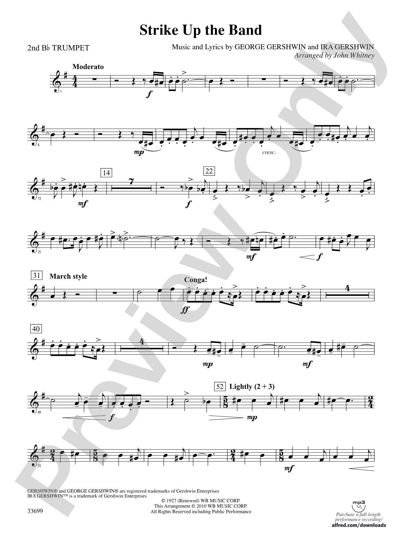 Strike Up the Band: 2nd B-flat Trumpet