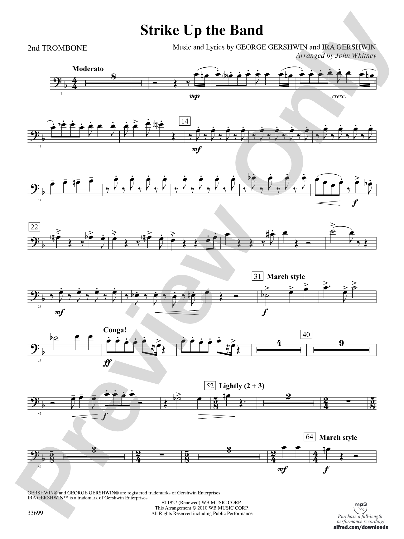 Strike Up the Band: 2nd Trombone