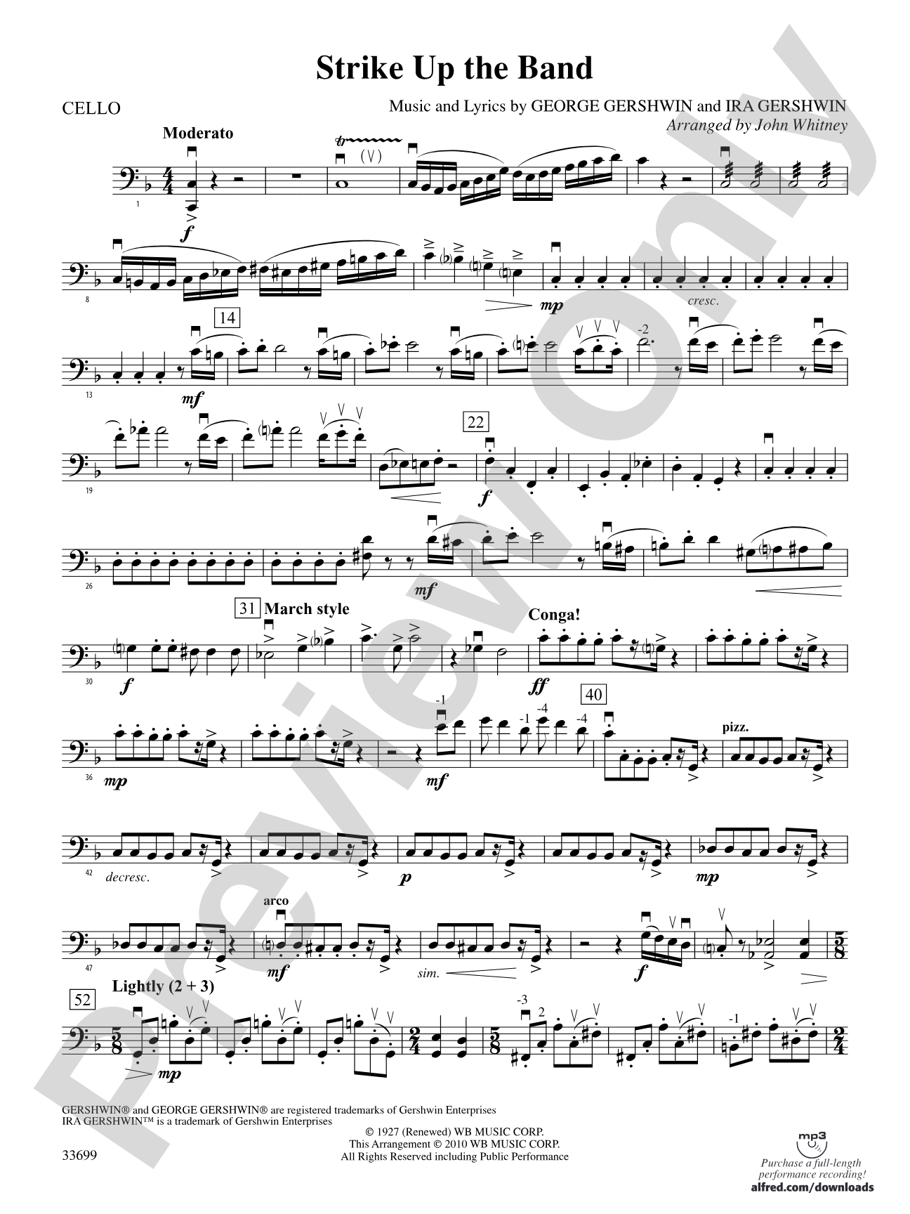 Strike Up the Band: Cello
