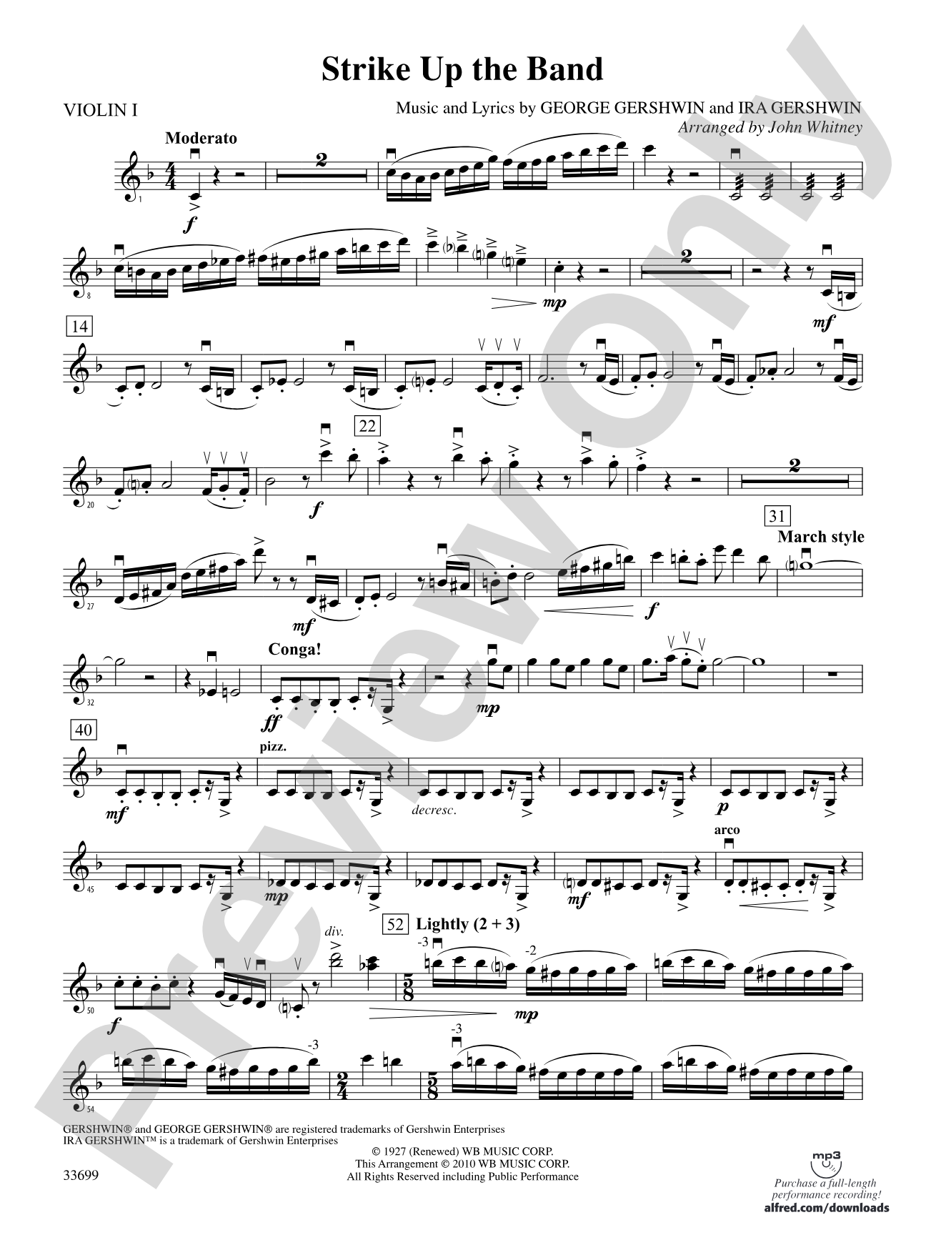 Strike Up the Band: 1st Violin