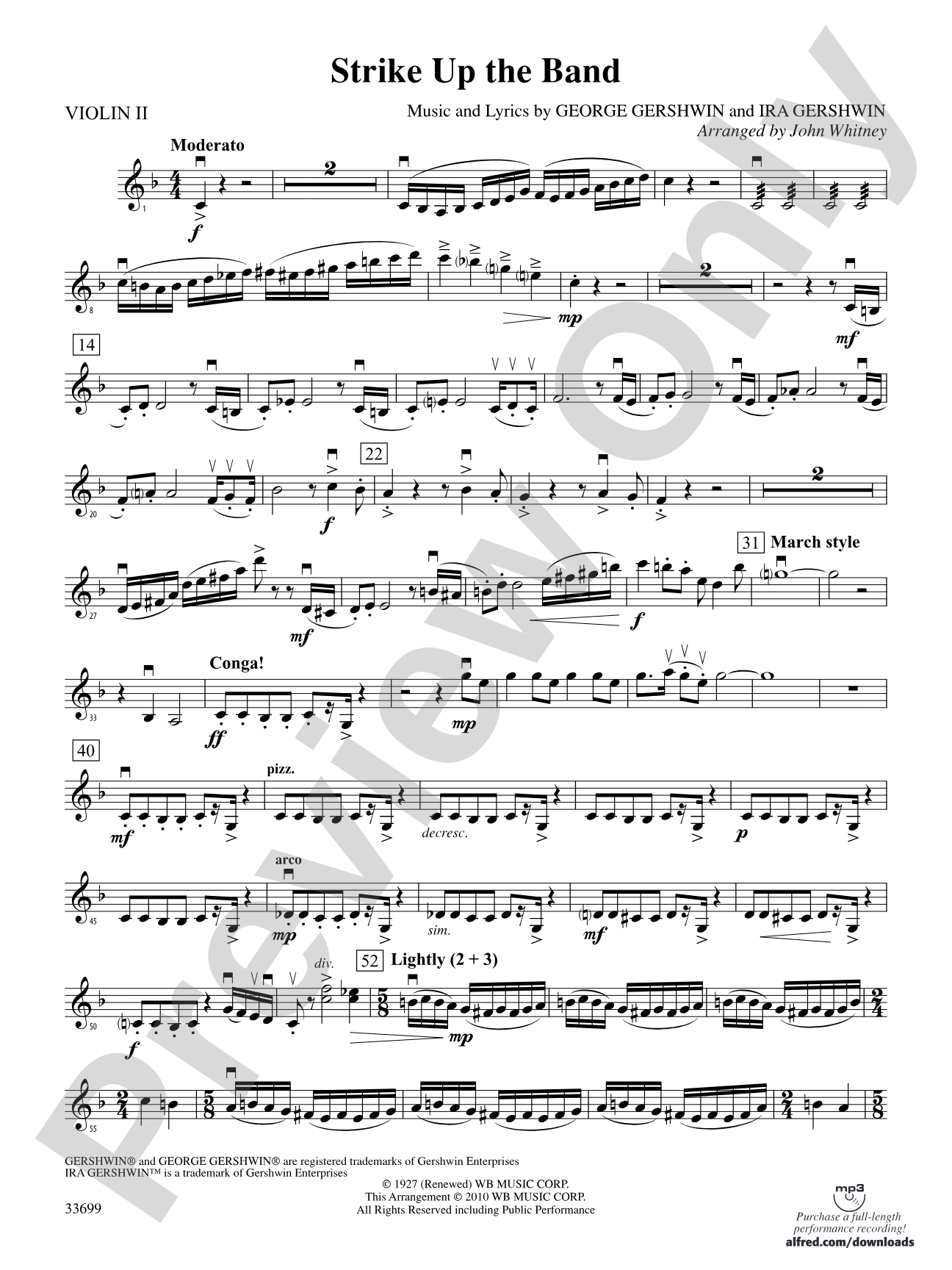 Strike Up the Band: 2nd Violin