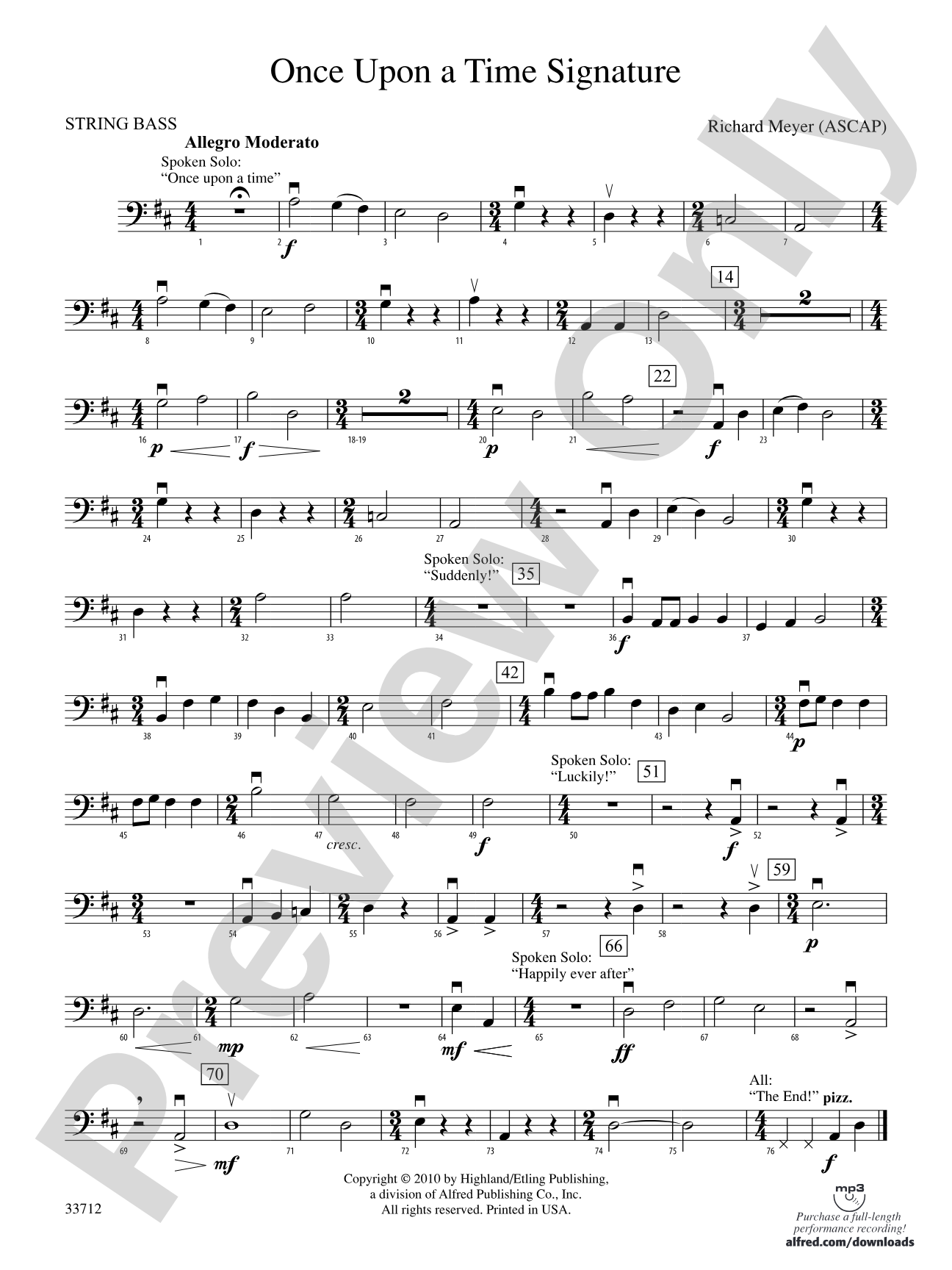 Once Upon a Time Signature: String Bass