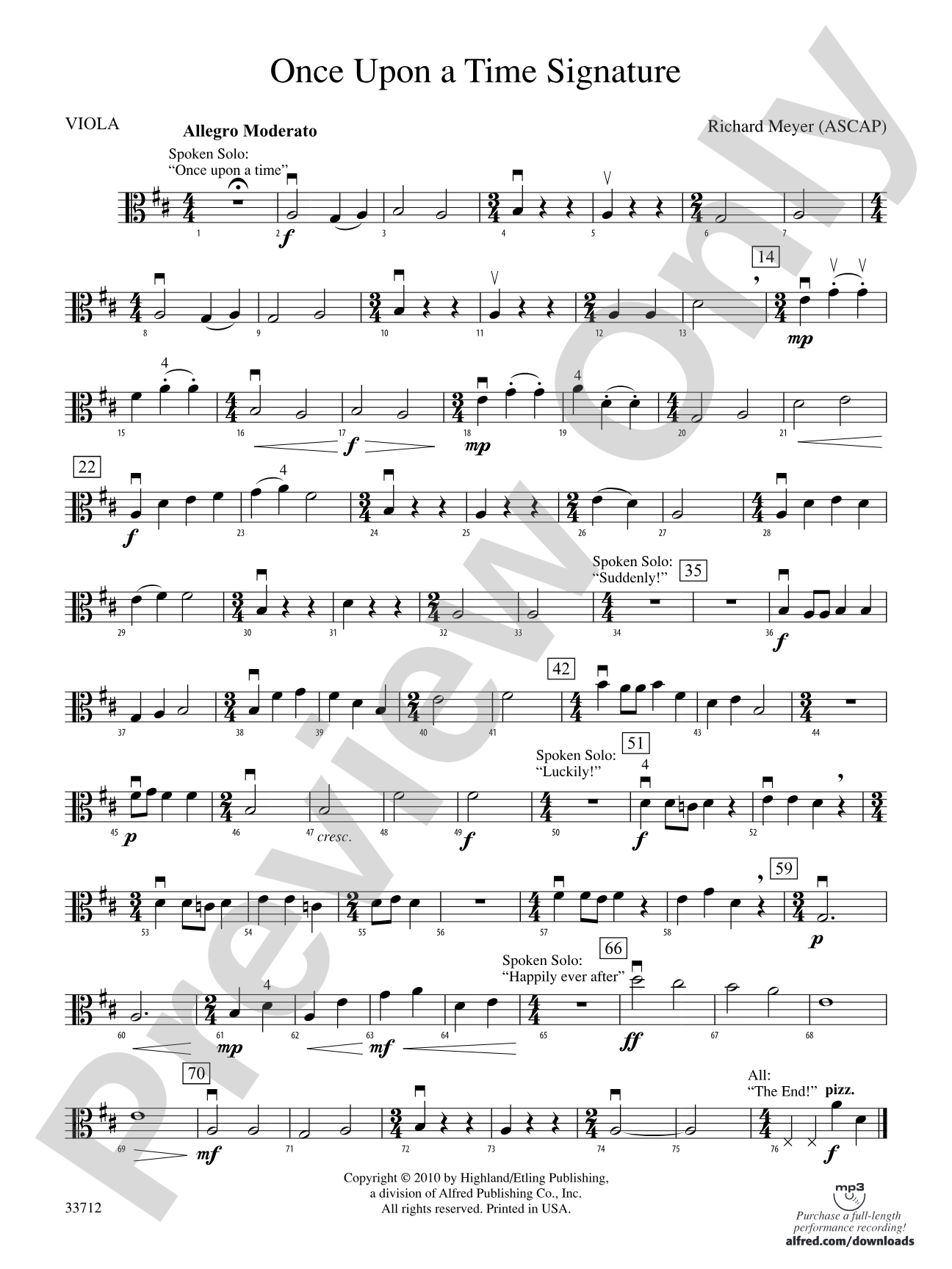 Once Upon a Time Signature: Viola