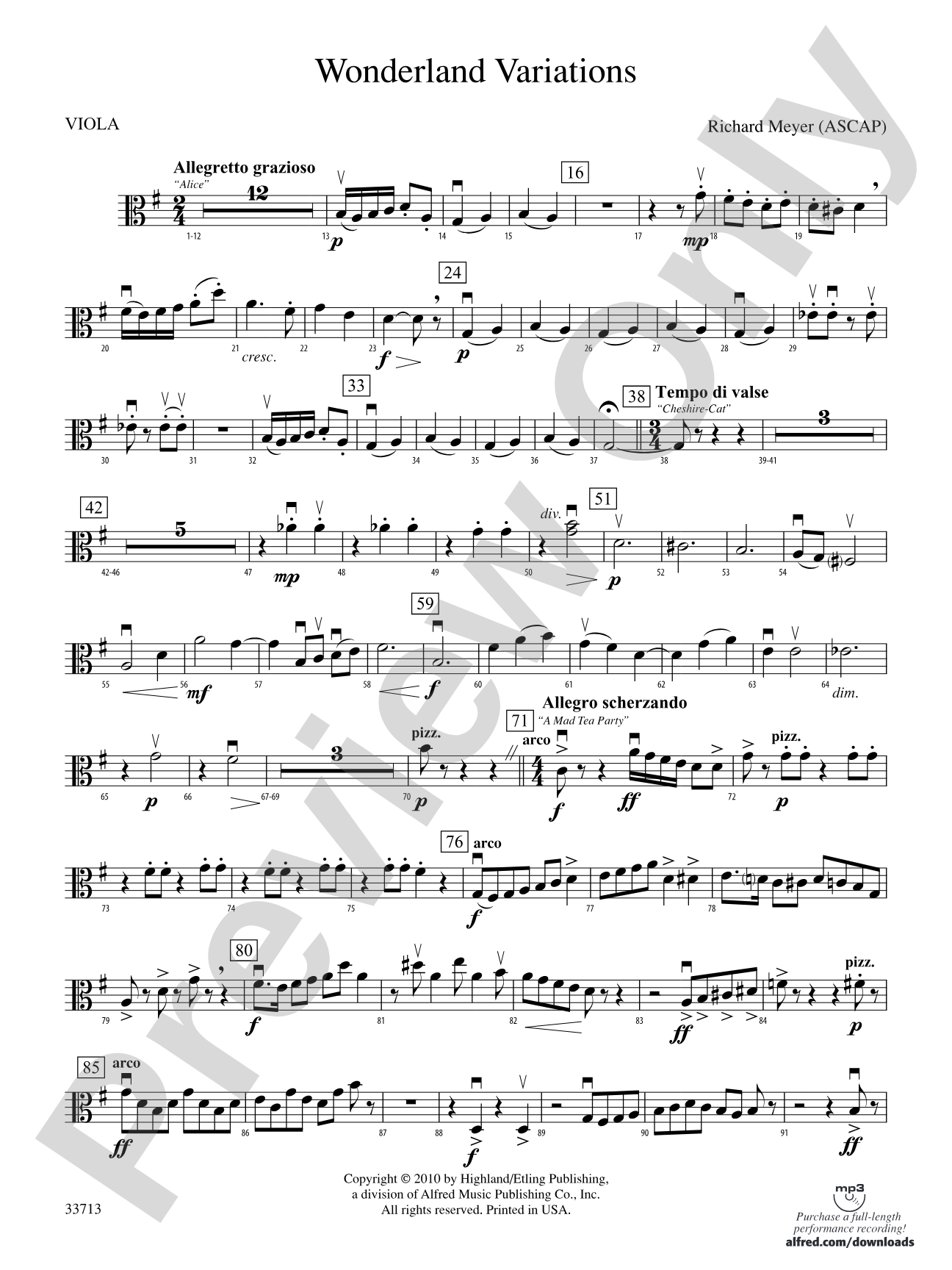 Wonderland Variations: Viola