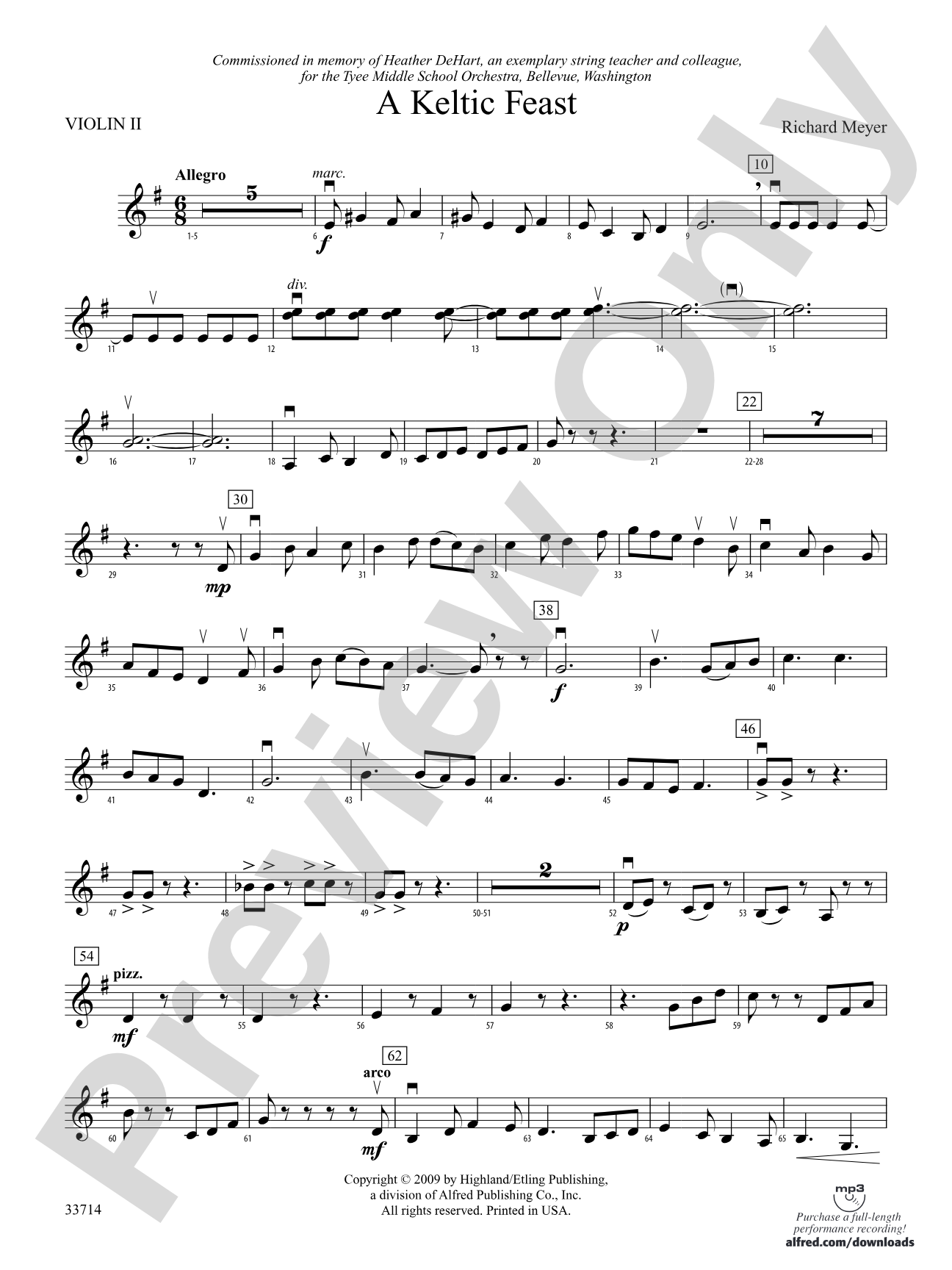 A Keltic Feast: 2nd Violin