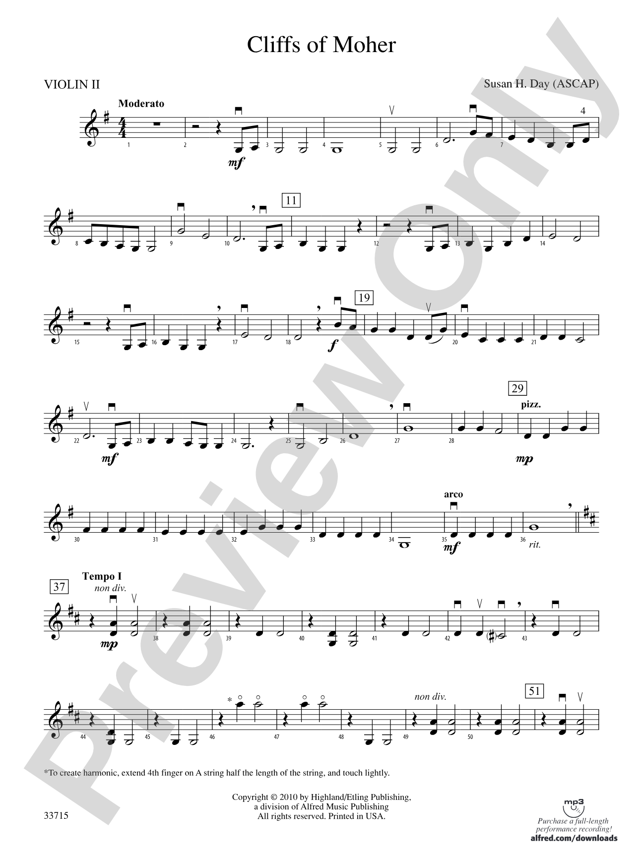Cliffs of Moher: 2nd Violin