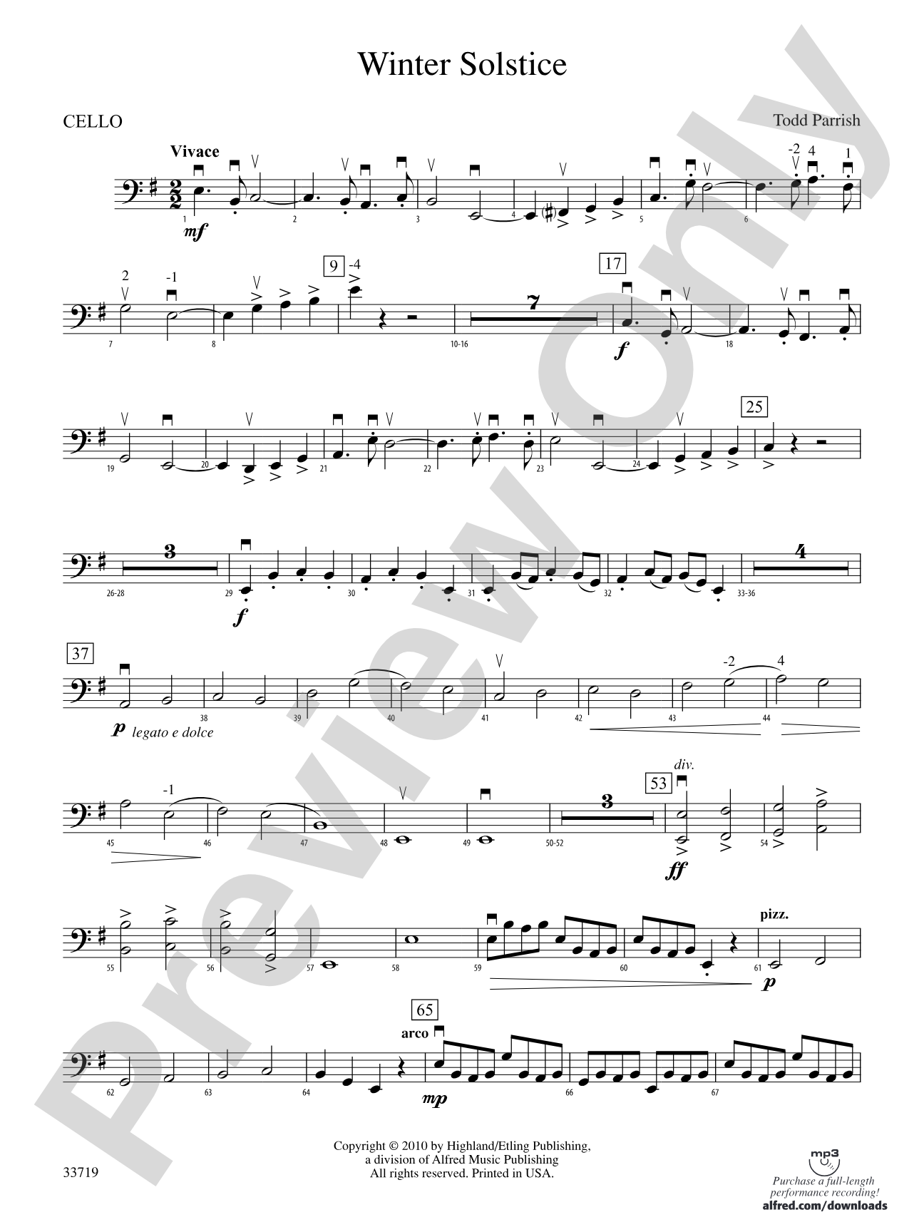 Winter Solstice: Cello