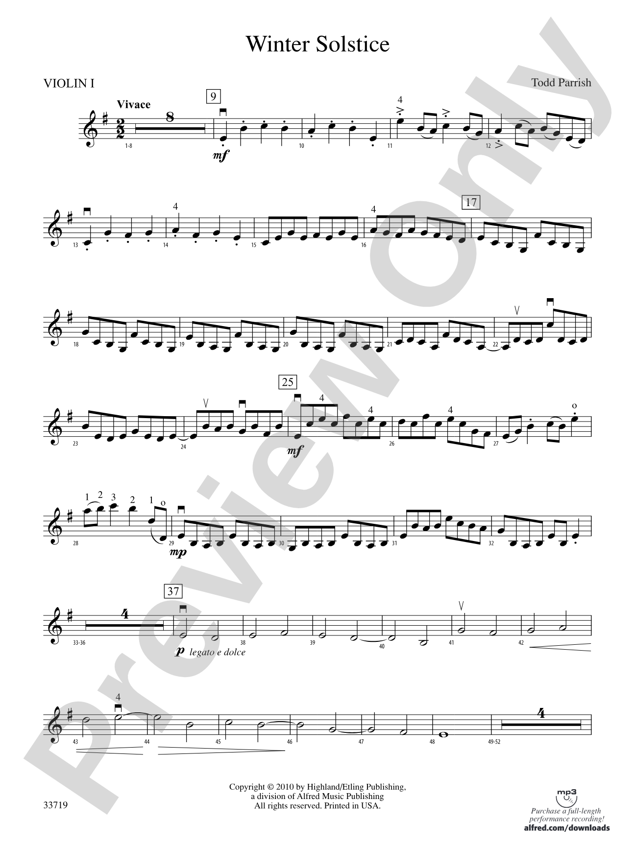 Winter Solstice: 1st Violin