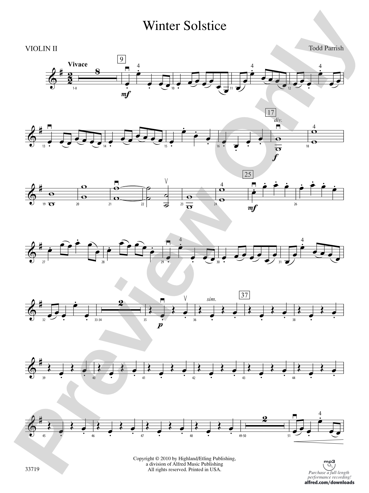 Winter Solstice: 2nd Violin
