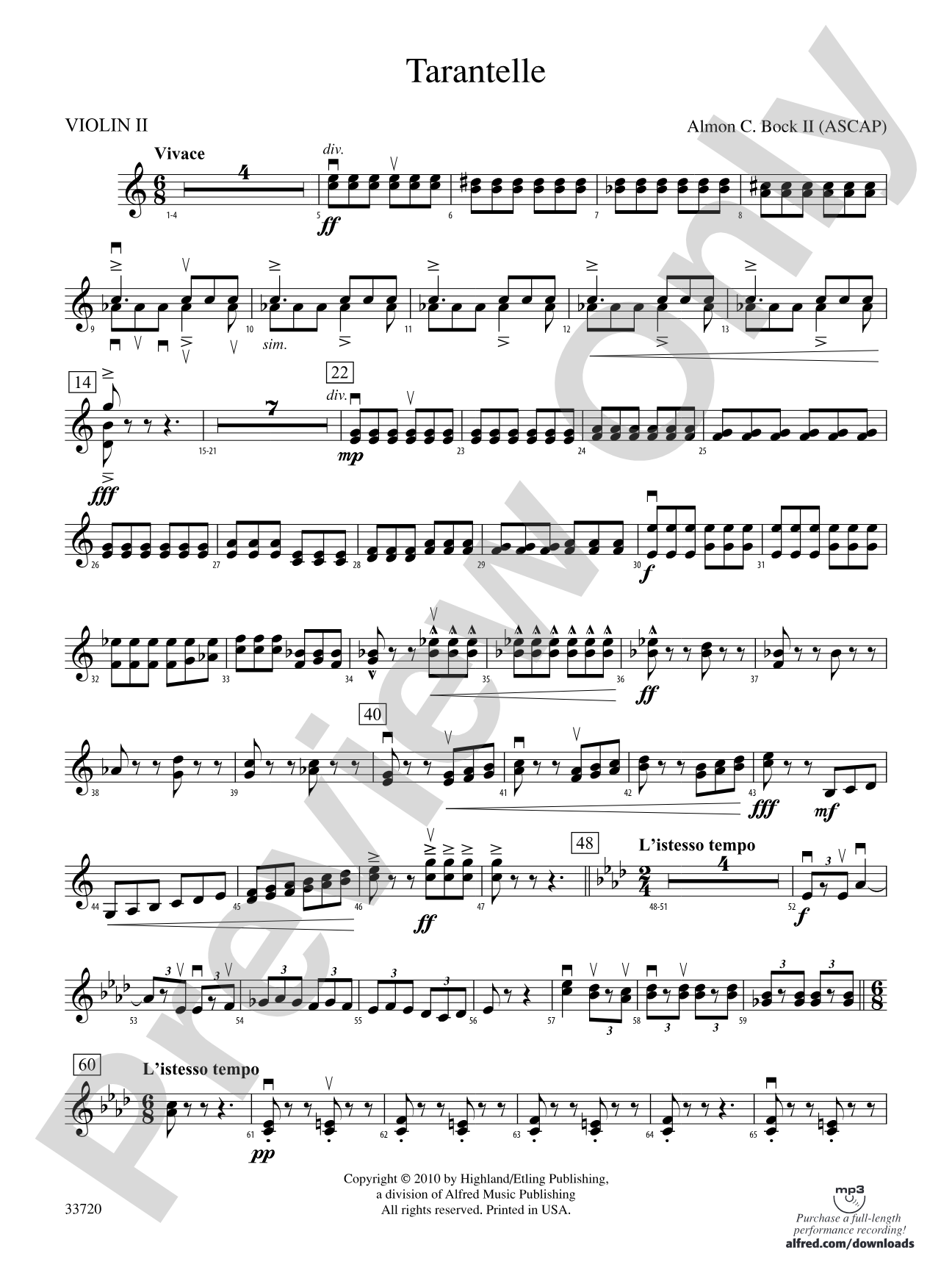 Tarantelle: 2nd Violin