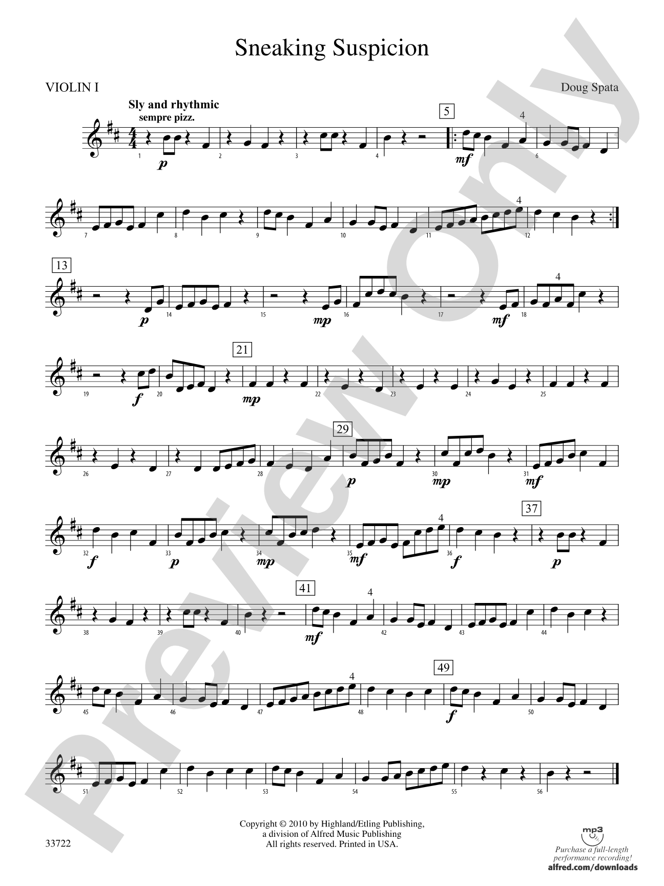 Sneaking Suspicion: 1st Violin