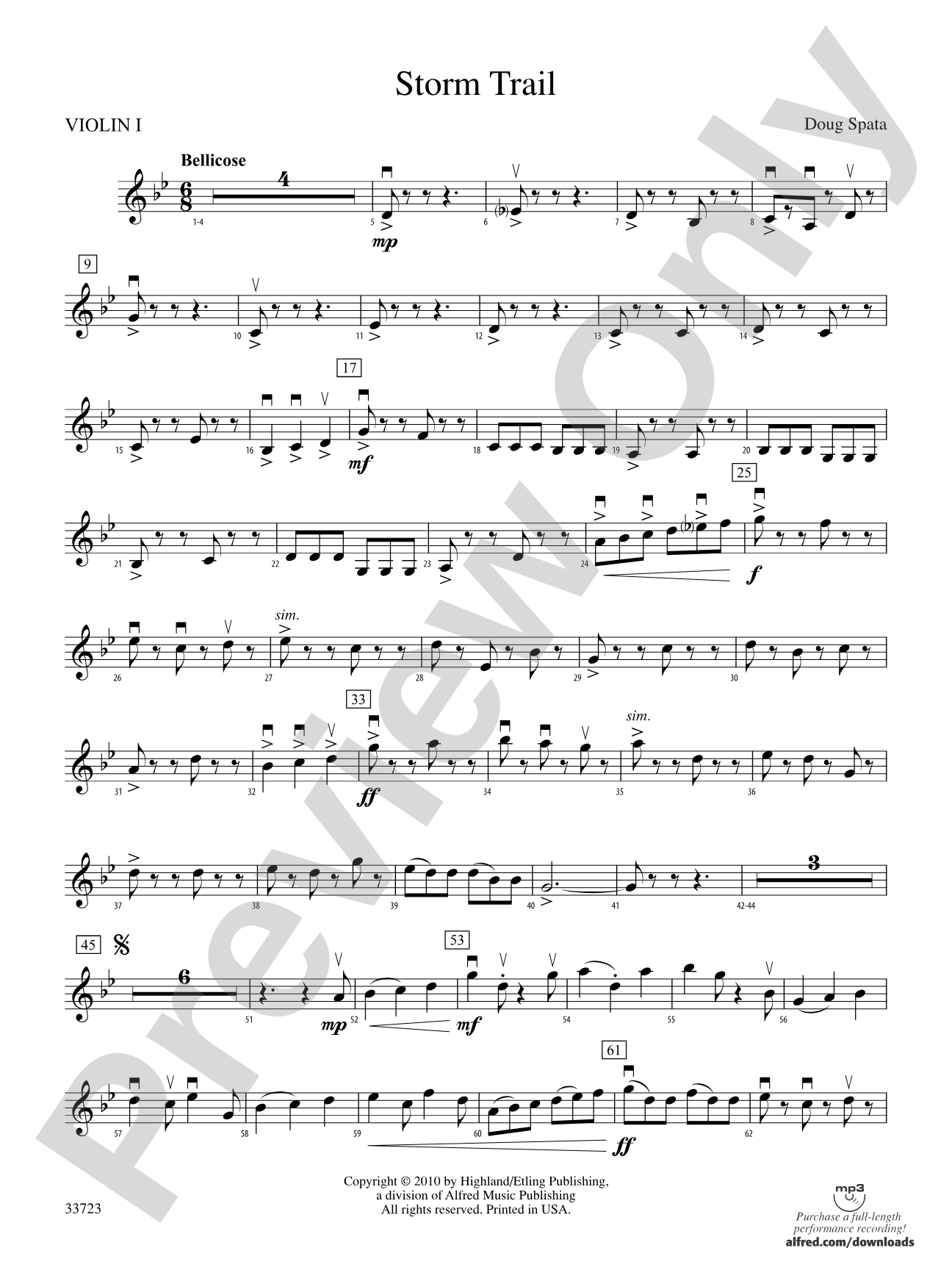 Storm Trail: 1st Violin