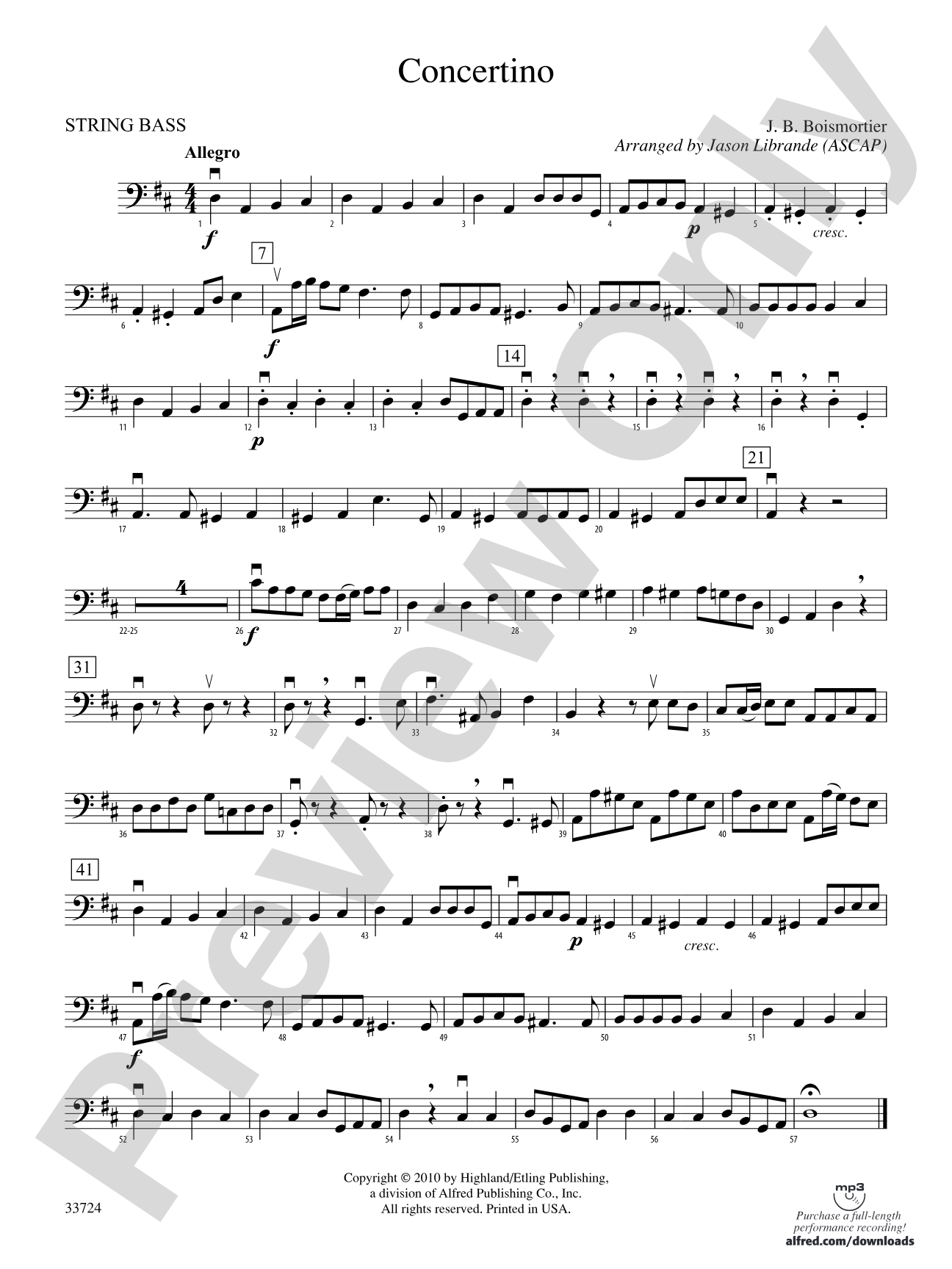 Concertino: String Bass