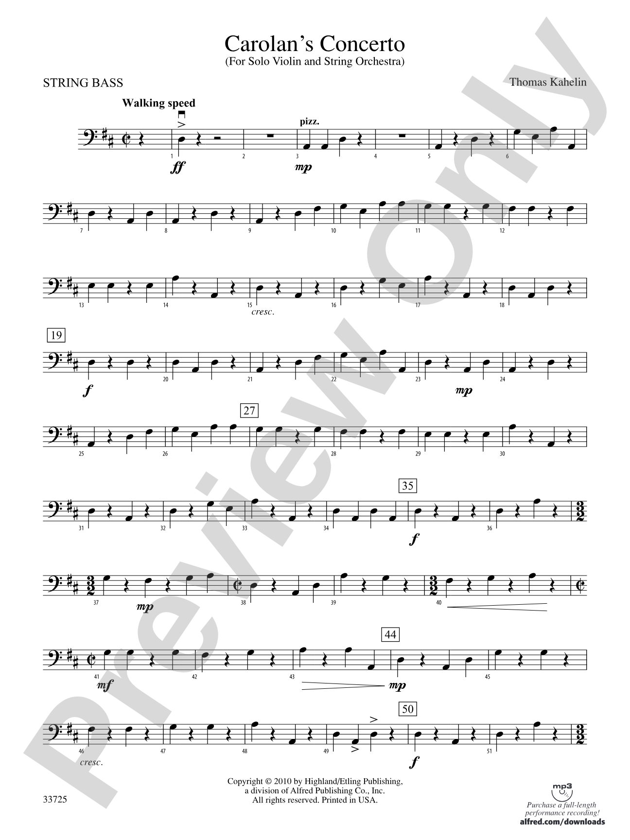 Carolan's Concerto: String Bass