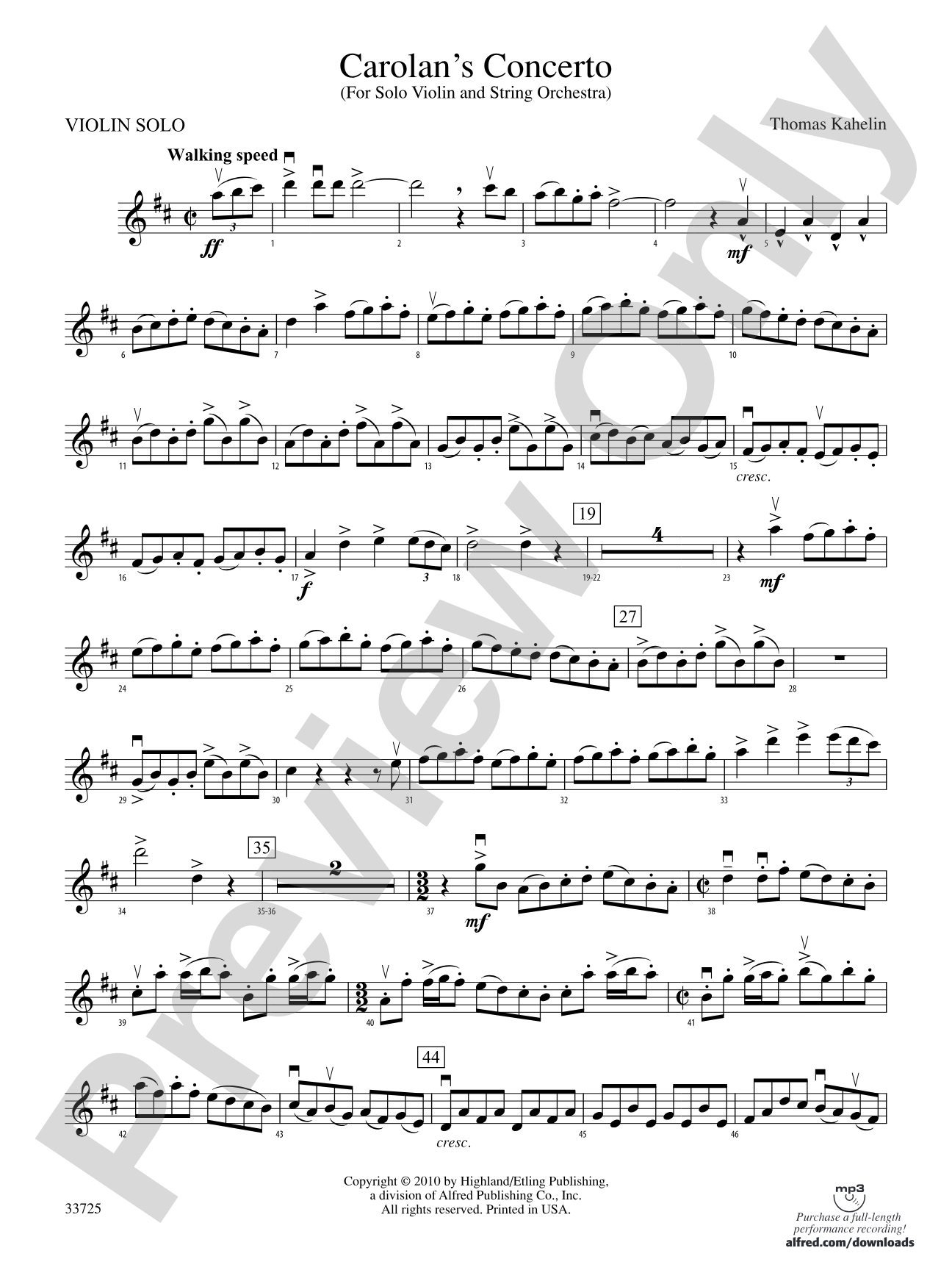 Carolan's Concerto: Solo Violin