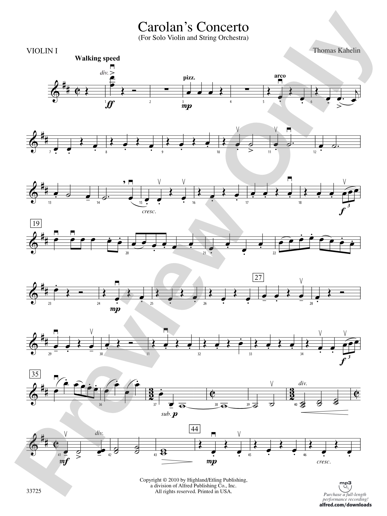 Carolan's Concerto: 1st Violin
