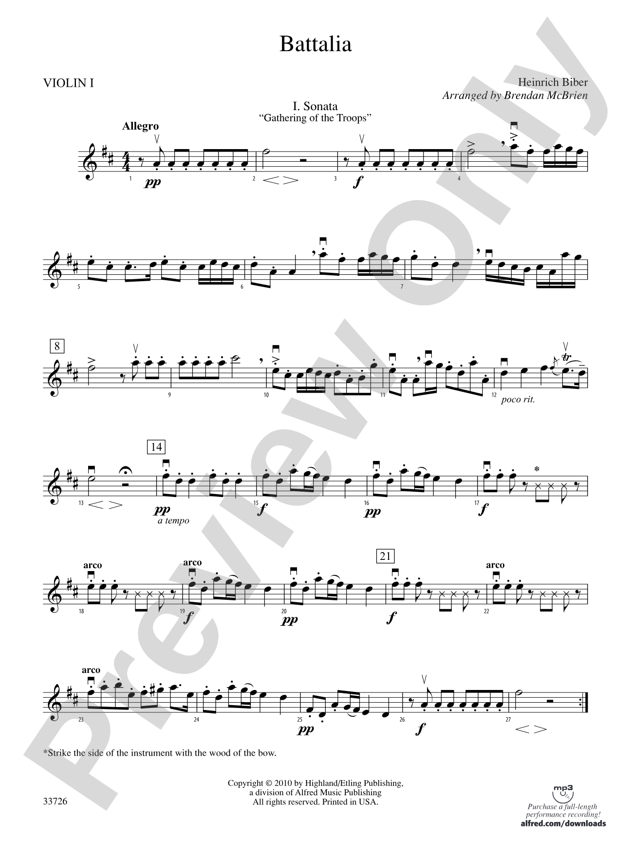 Battalia: 1st Violin