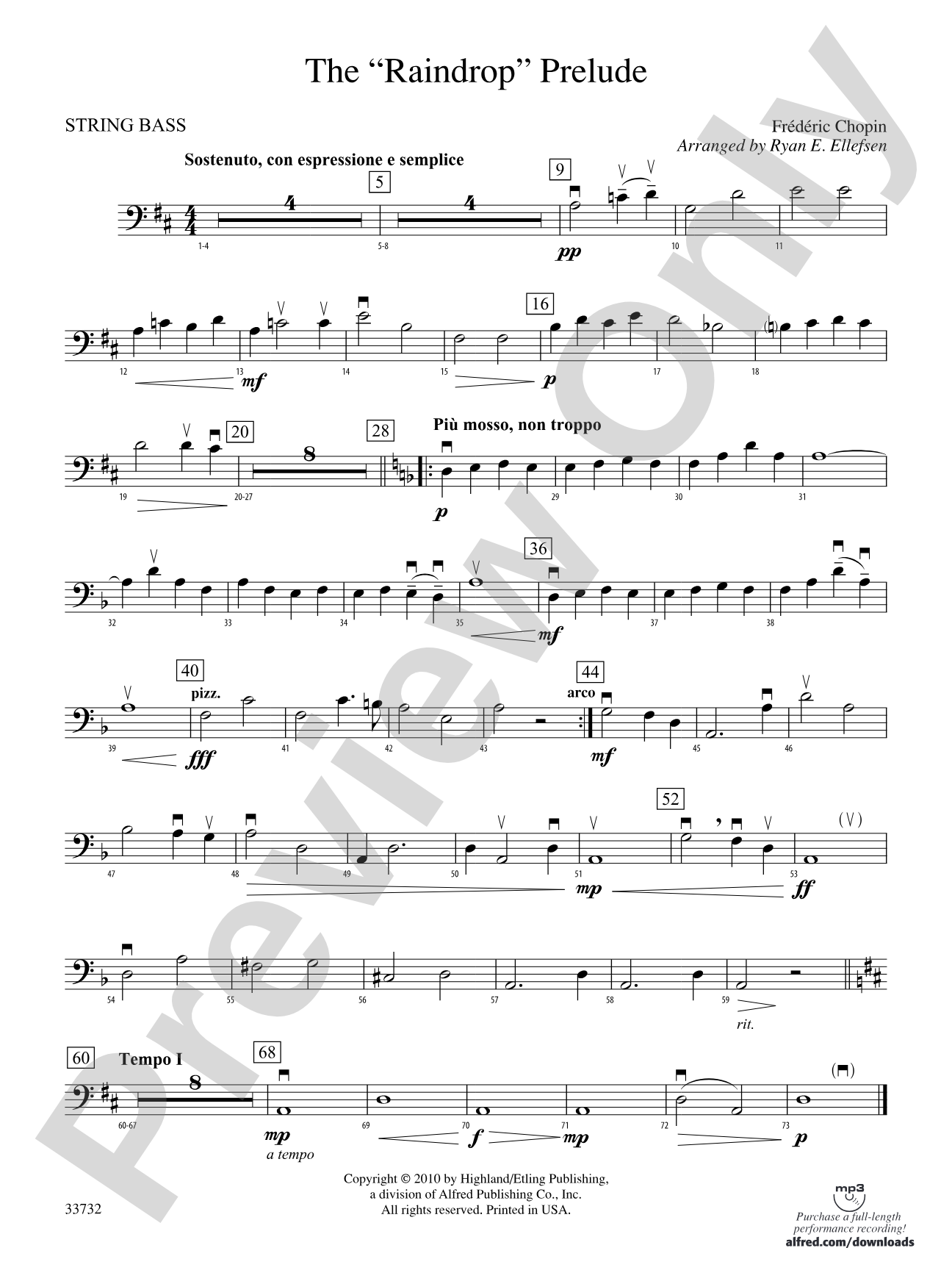 The "Raindrop" Prelude: String Bass