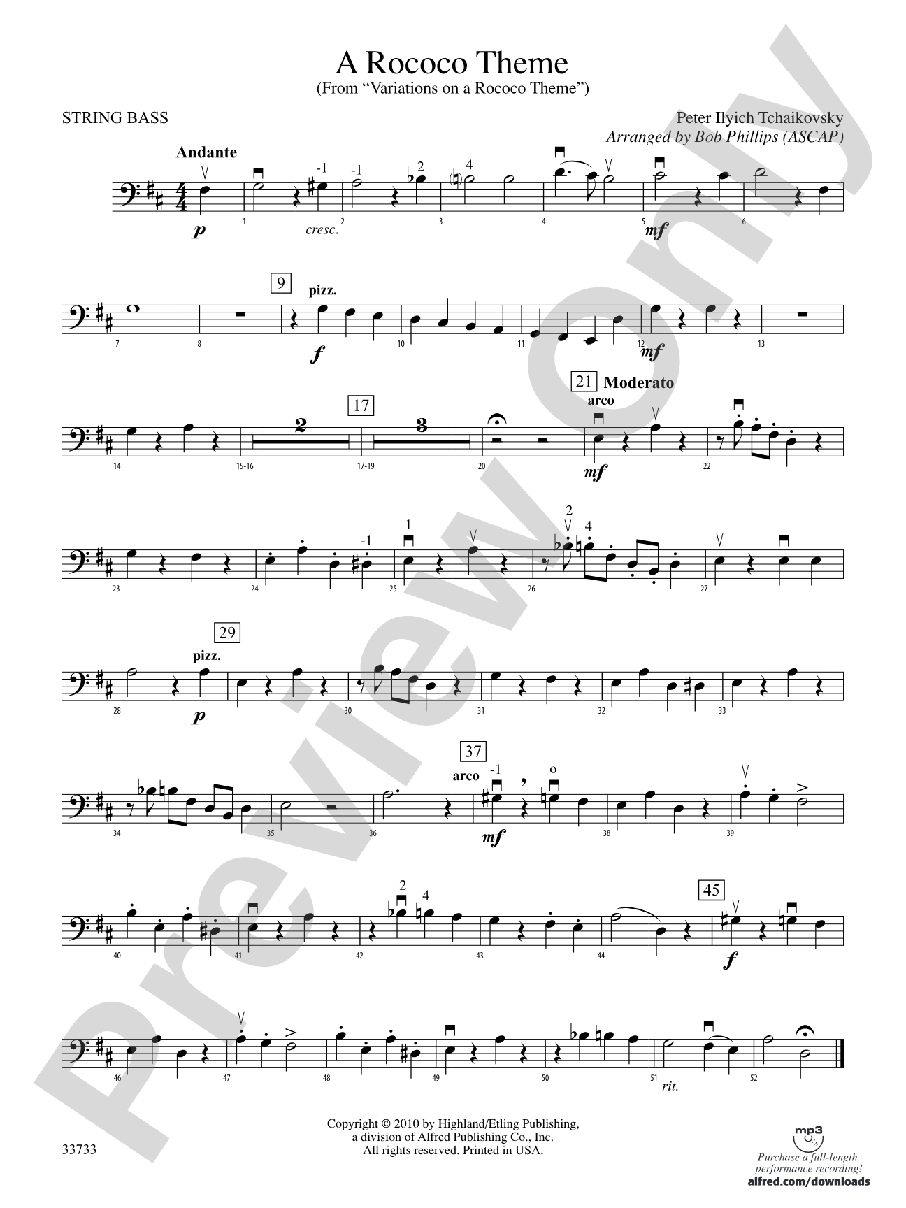 A Rococo Theme: String Bass