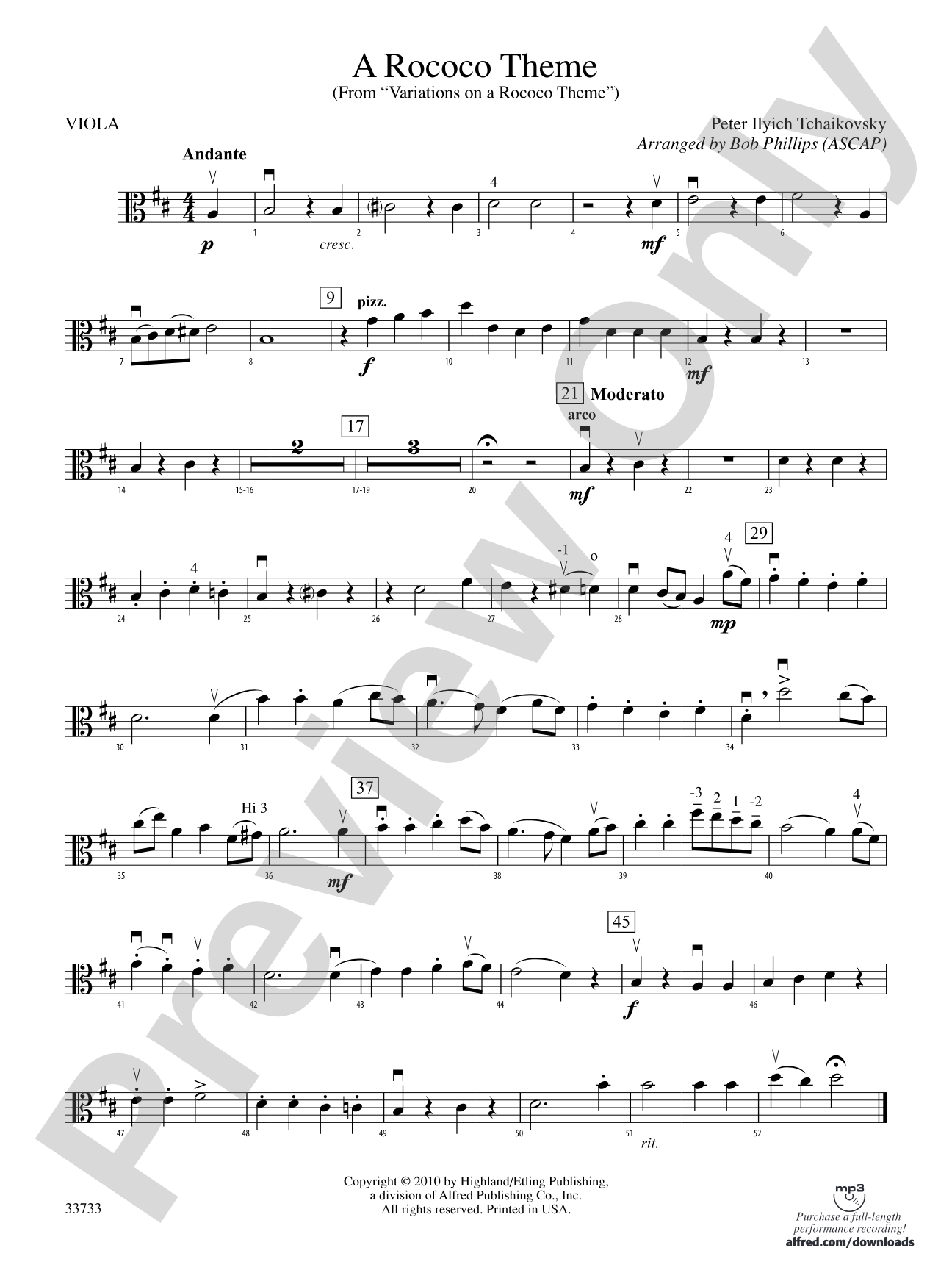 A Rococo Theme: Viola