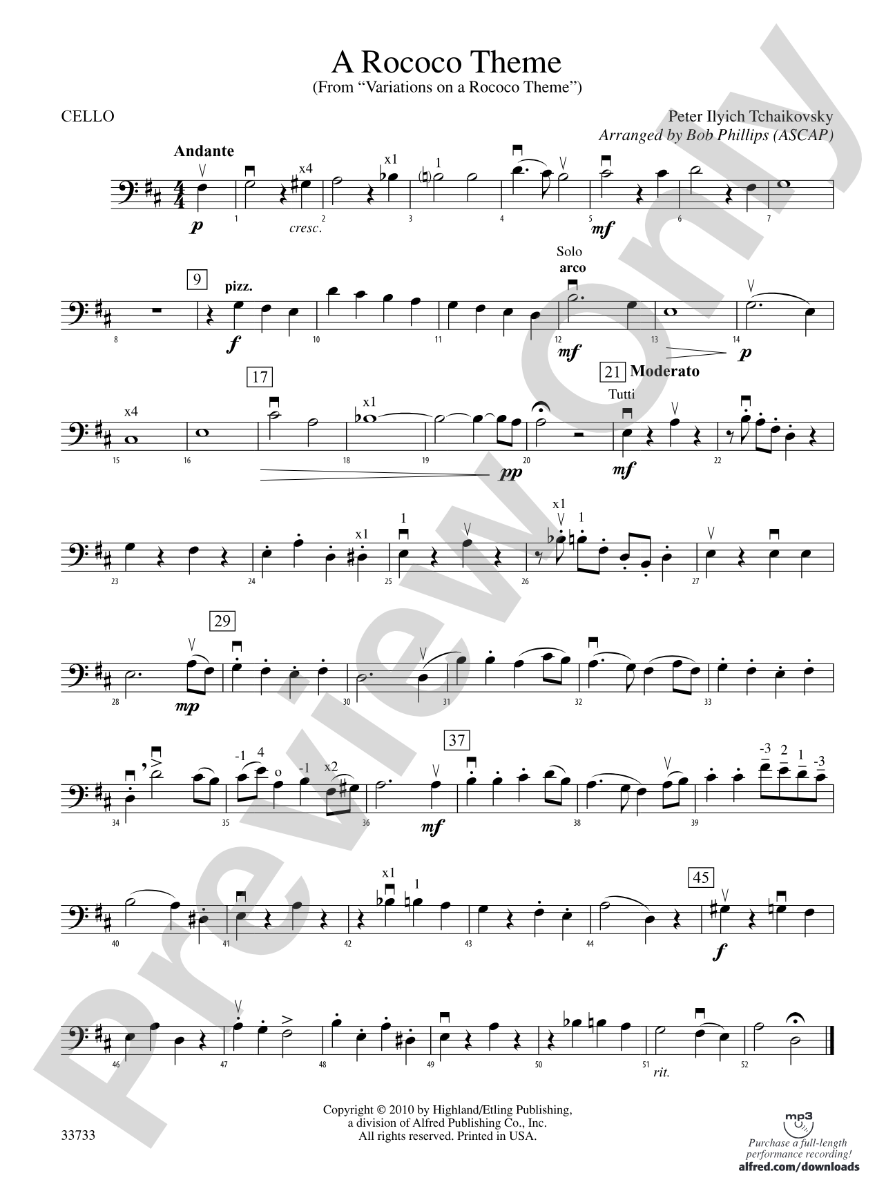 A Rococo Theme: Cello