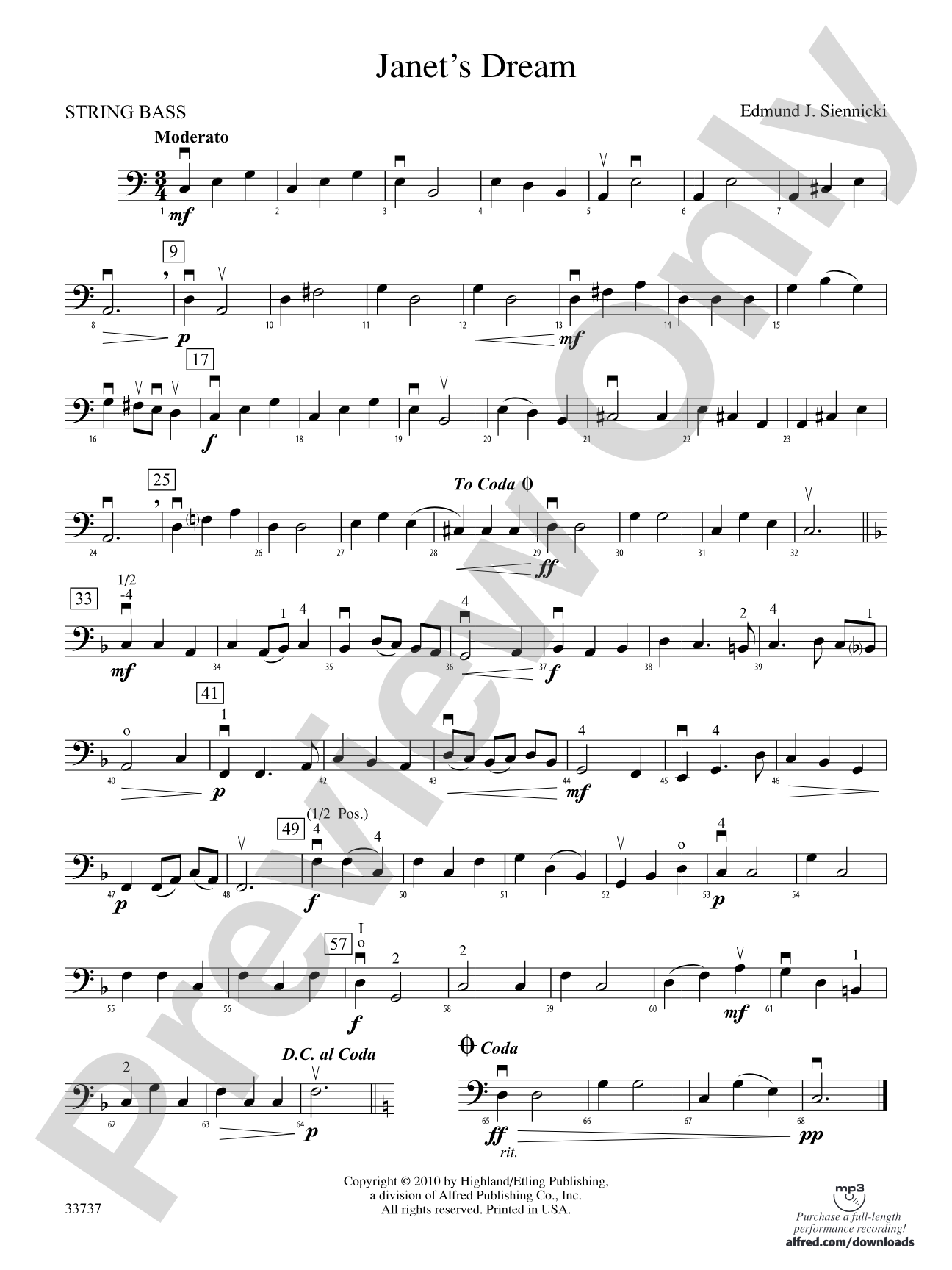 Janet's Dream: String Bass