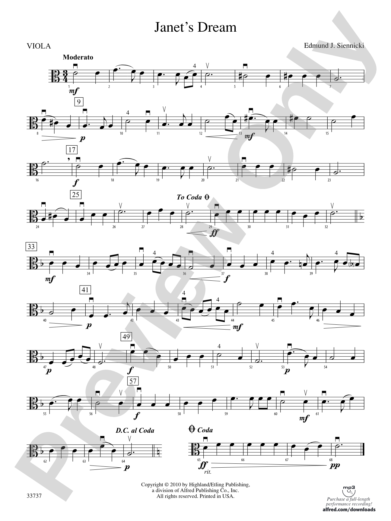 Janet's Dream: Viola