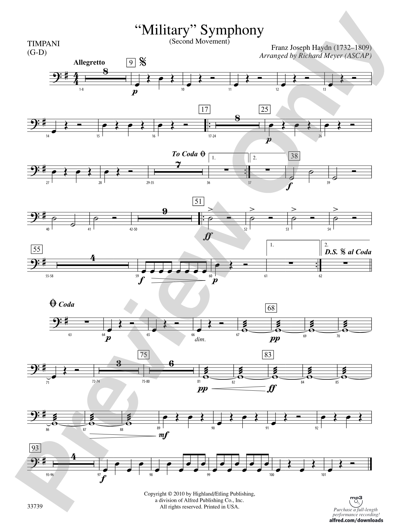 "Military" Symphony: Timpani