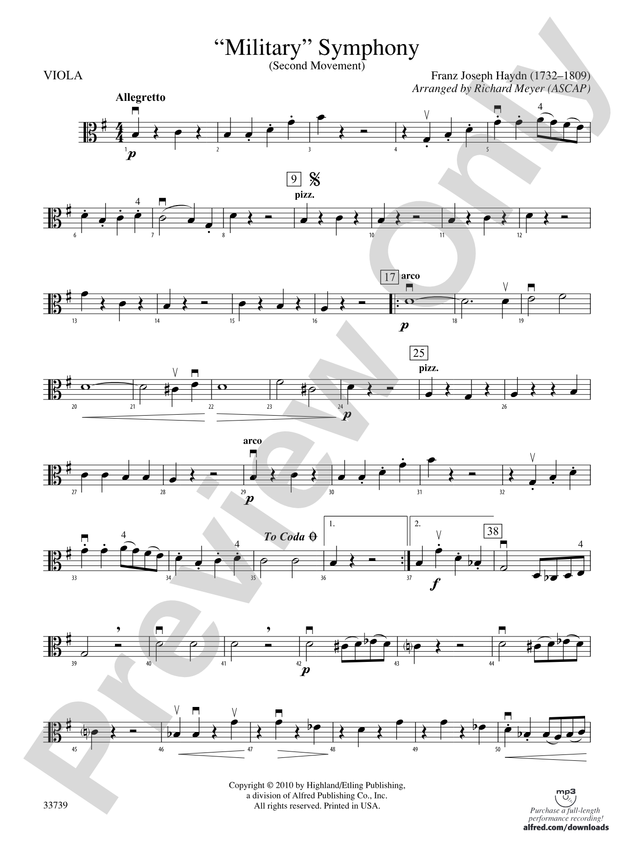 "Military" Symphony: Viola