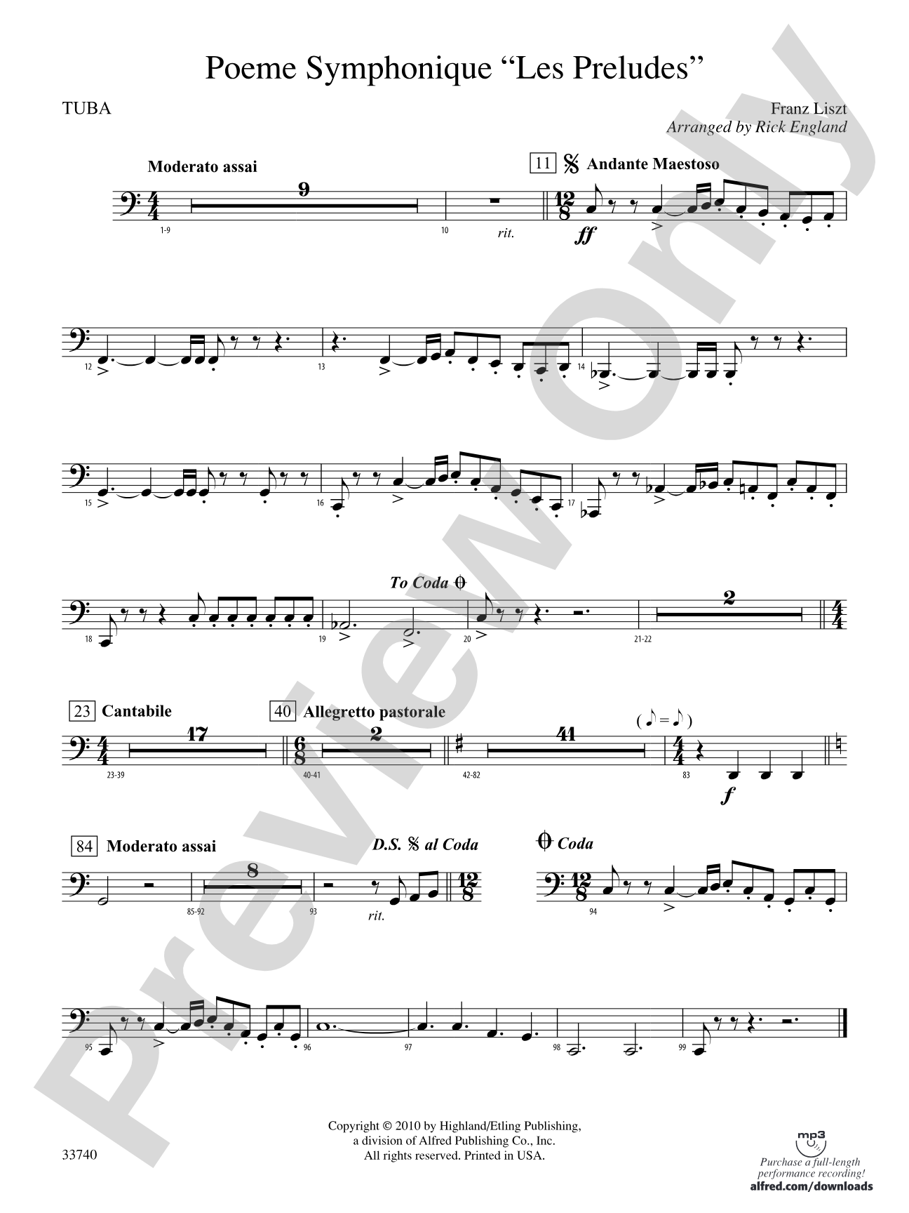 Poeme Symphonique "Les Preludes": Tuba