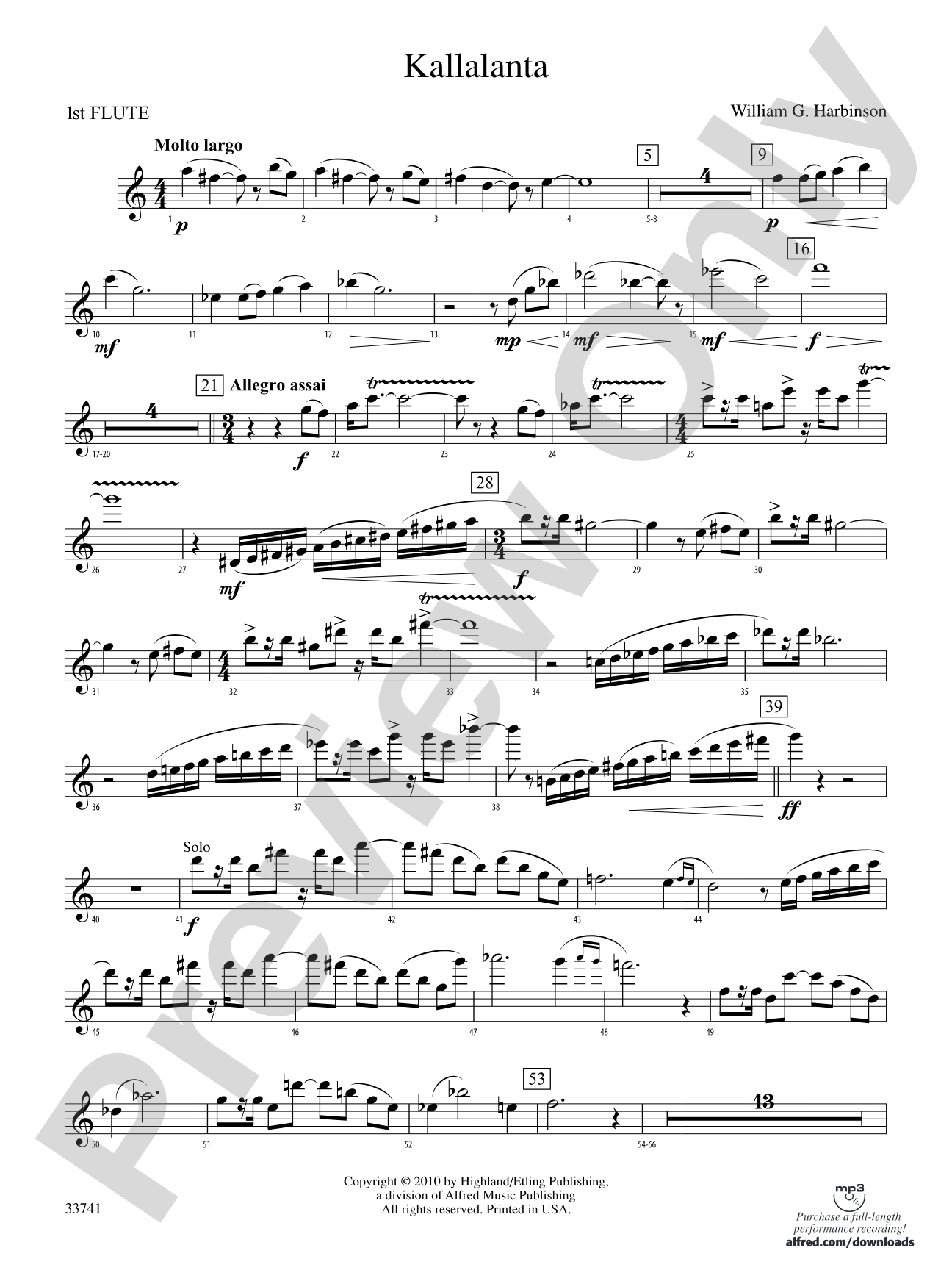 Kallalanta: Flute