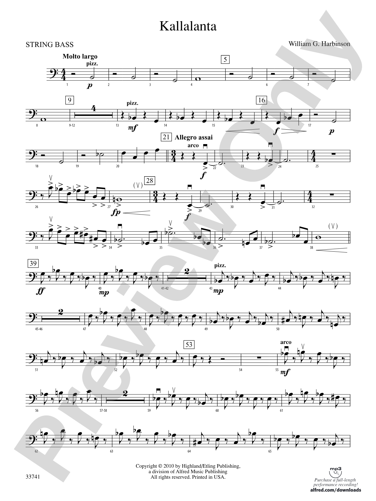 Kallalanta: String Bass