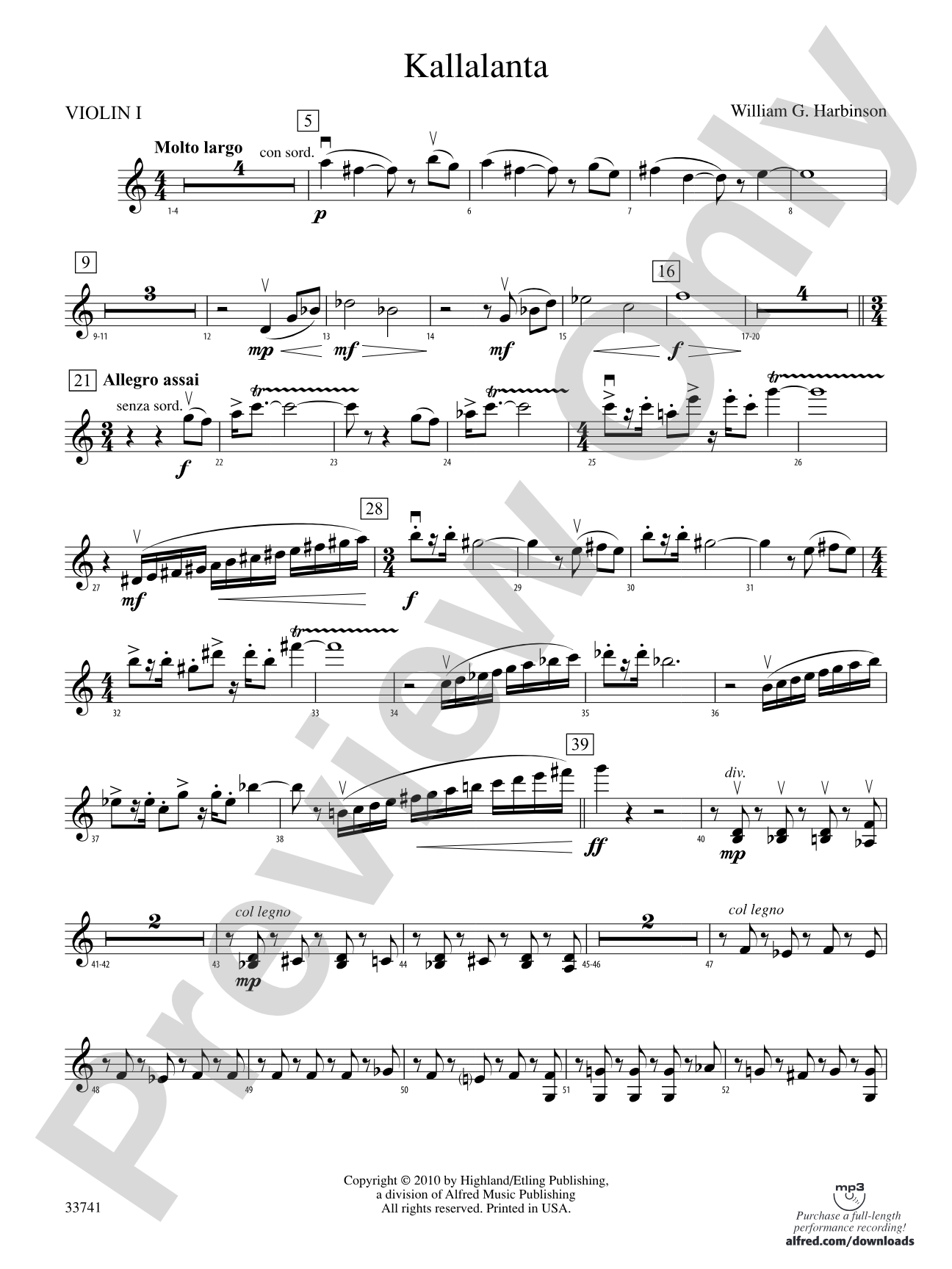 Kallalanta: 1st Violin